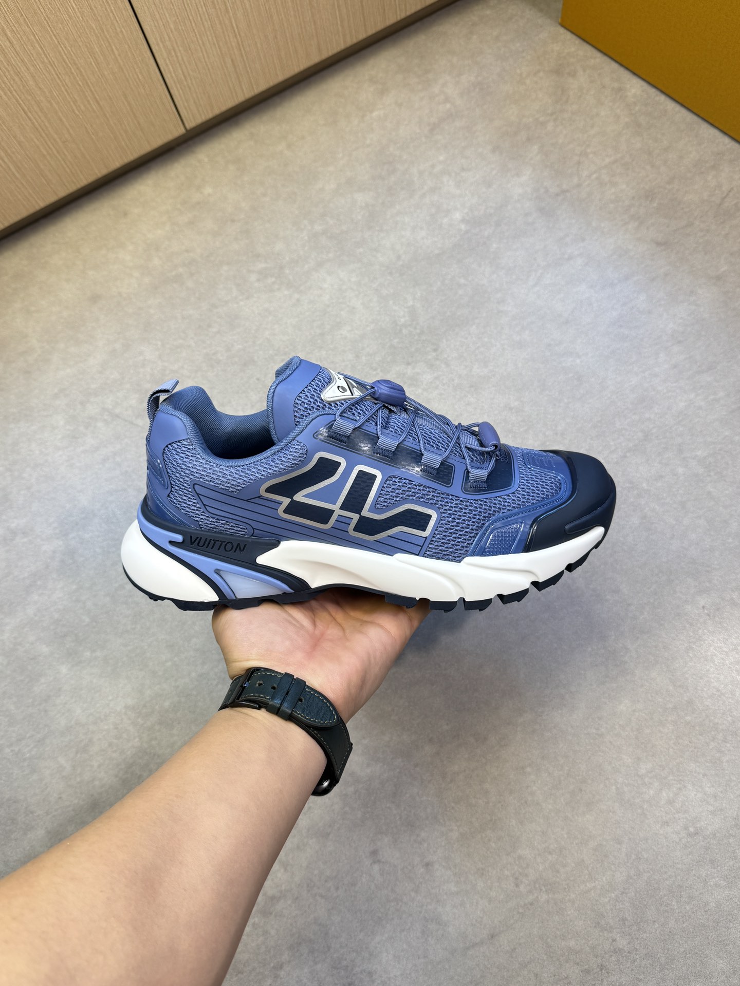 Louis Vuitton Men's Blue Casual Sneakers, Stylish and Comfortable Shoes 5 i1742753412 7649 3