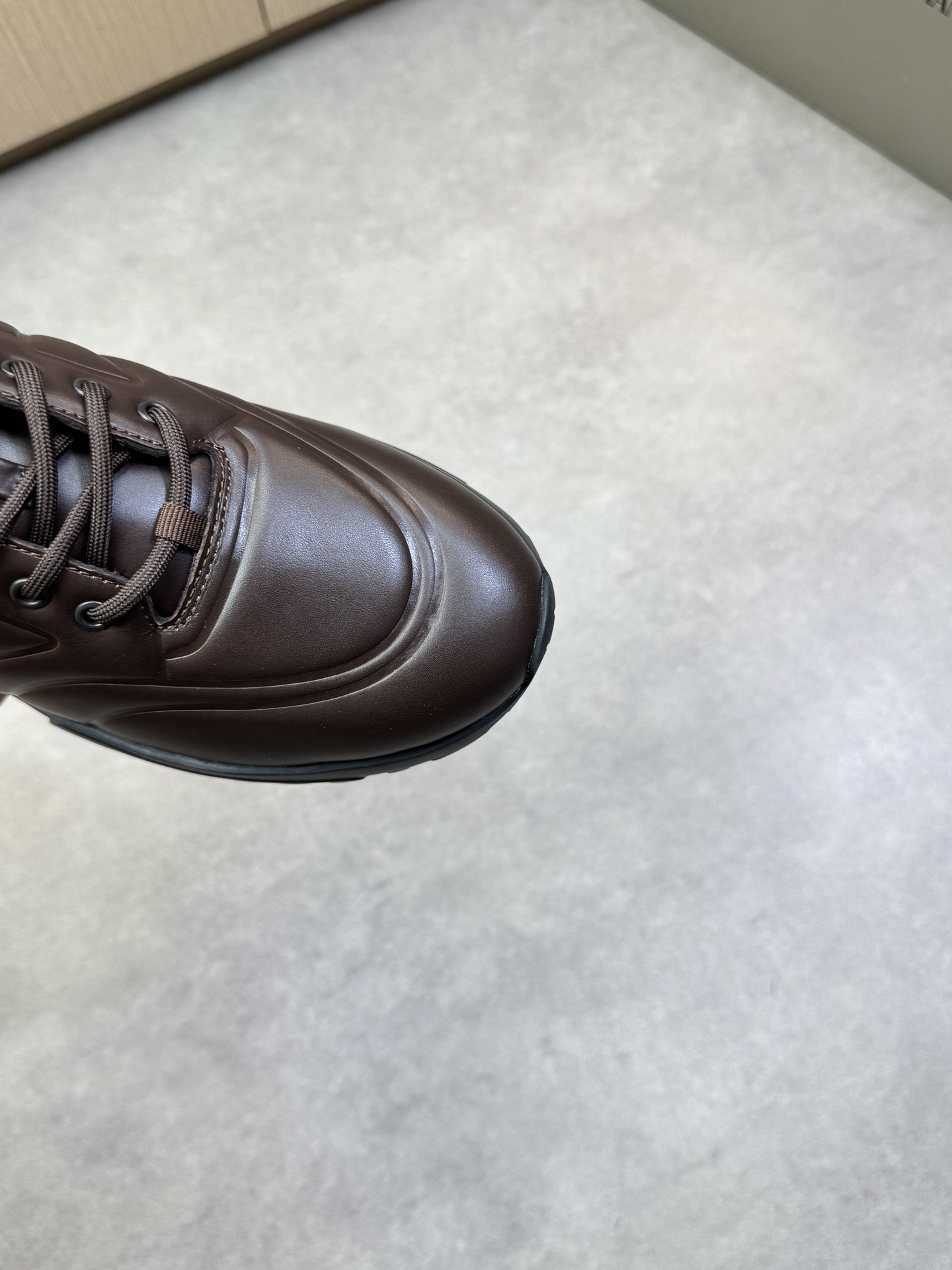 Giorgio Armani Men's Nappa Leather Sneakers, Brown, Sizes 39-44 7 i1743009847 8583 5