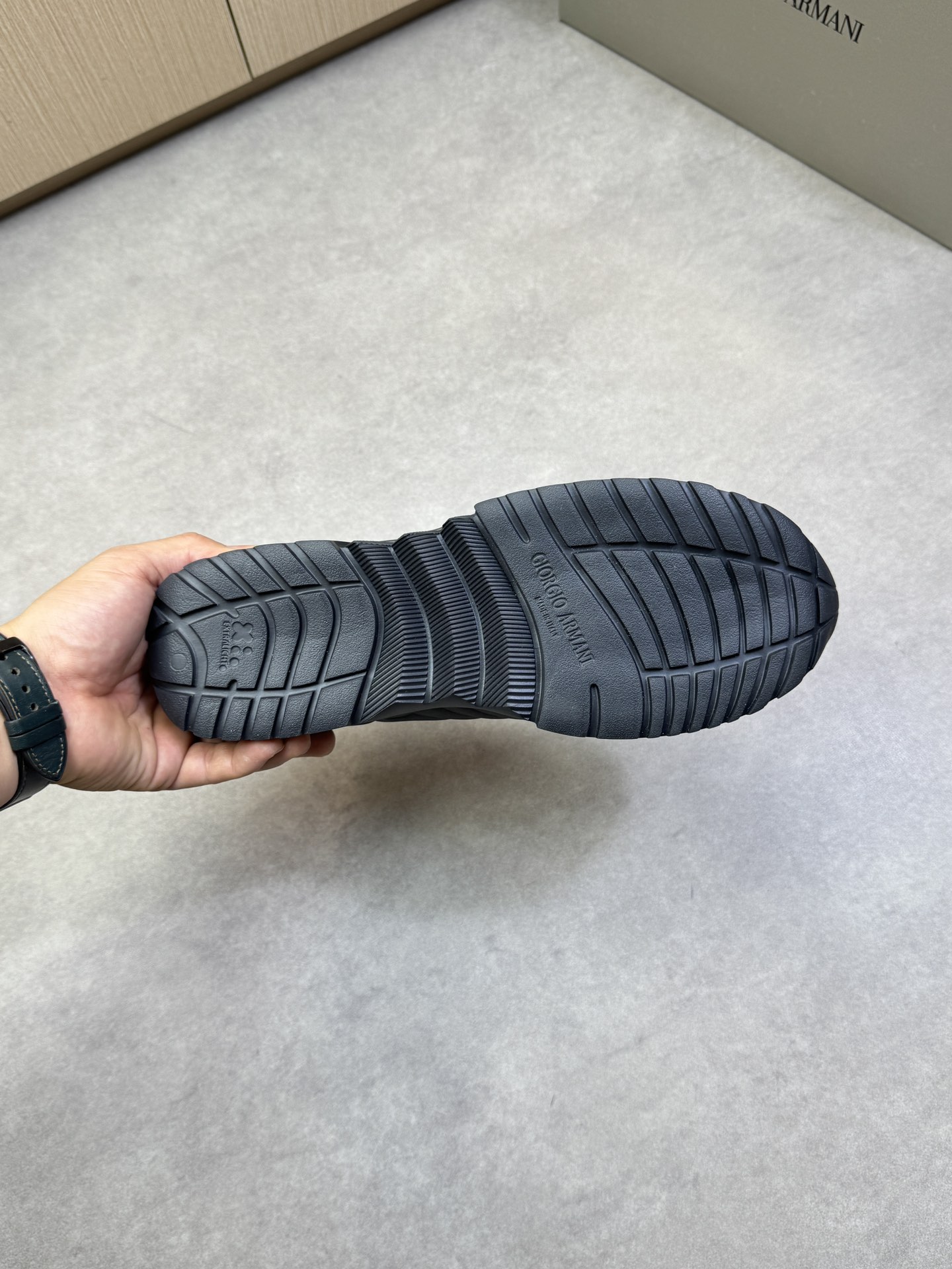 Giorgio Armani Men's Black Leather Sneakers - Premium Quality & Comfort 10 i1743009872 3469 8
