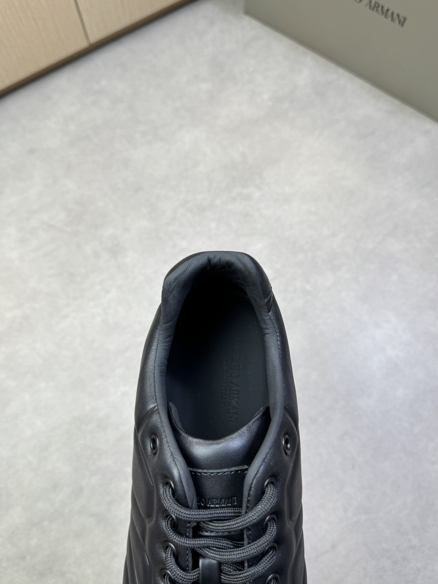 Giorgio Armani Men's Black Leather Sneakers - Premium Quality & Comfort 8 i1743009872 8670 6
