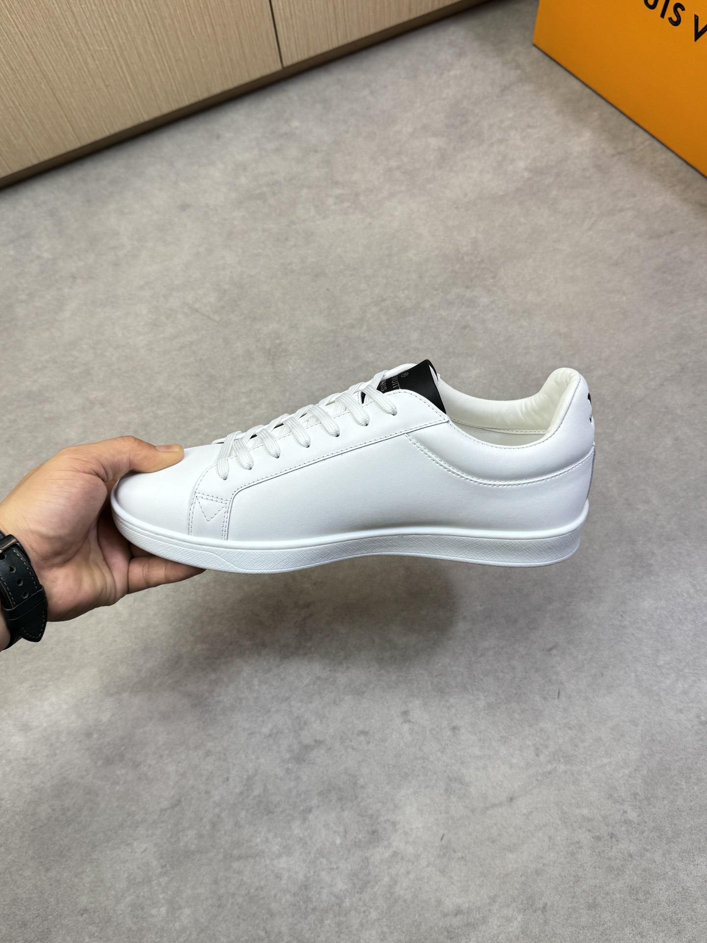Louis Vuitton Leather Sneakers, White Nappa Leather Casual Shoes 6 i1743011463 1318 4