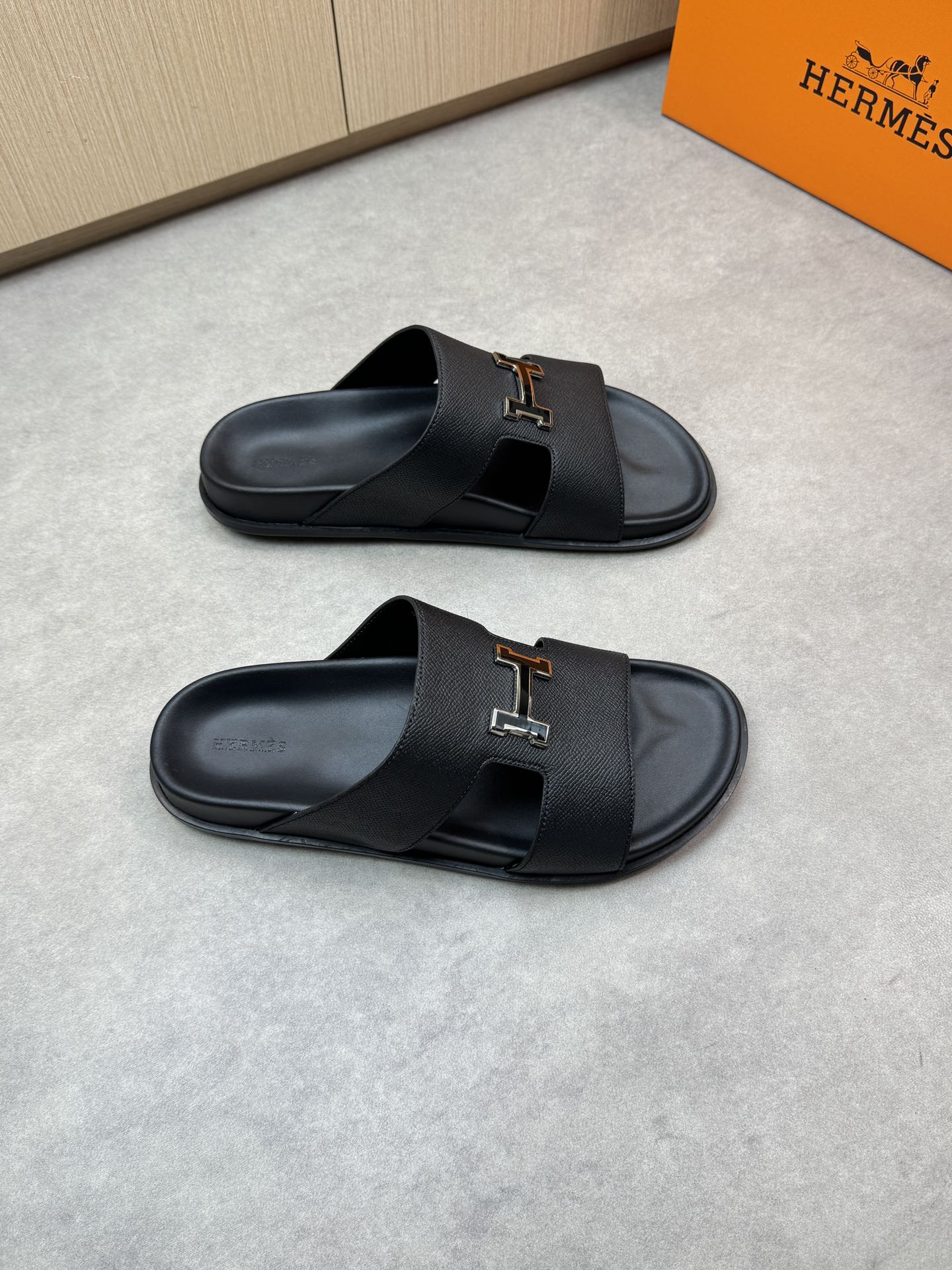 NO:275205,【HERMES】HERMES - High-end quality original single casual sandals - Imported upper palm pattern calfskin, brand 