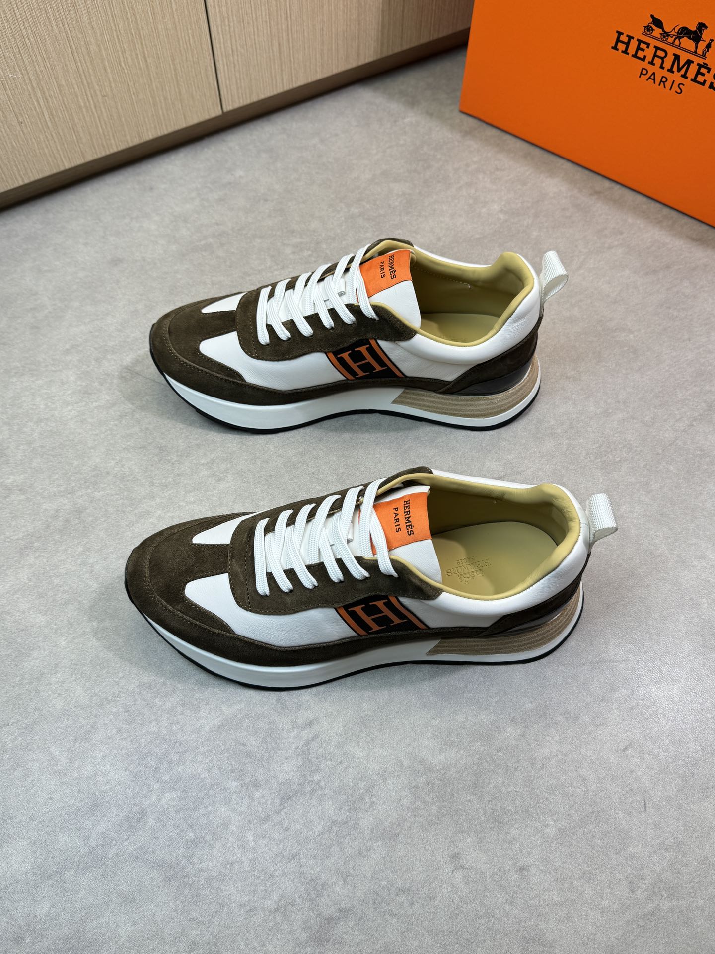 Hermes Men's Nappa and Suede Leather Casual Sneakers - Premium Quality 4 i1743183553 7120 2