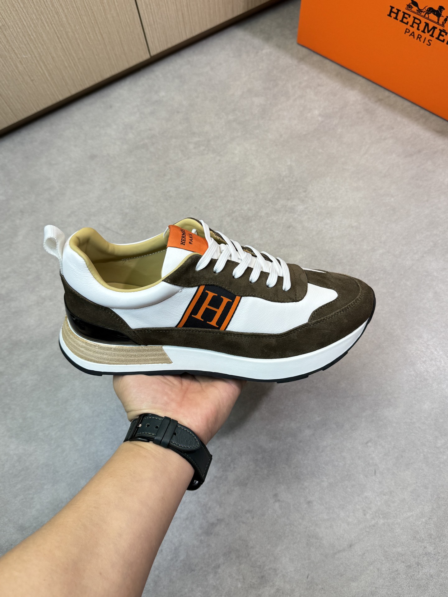 Hermes Men's Nappa and Suede Leather Casual Sneakers - Premium Quality 5 i1743183553 9931 3