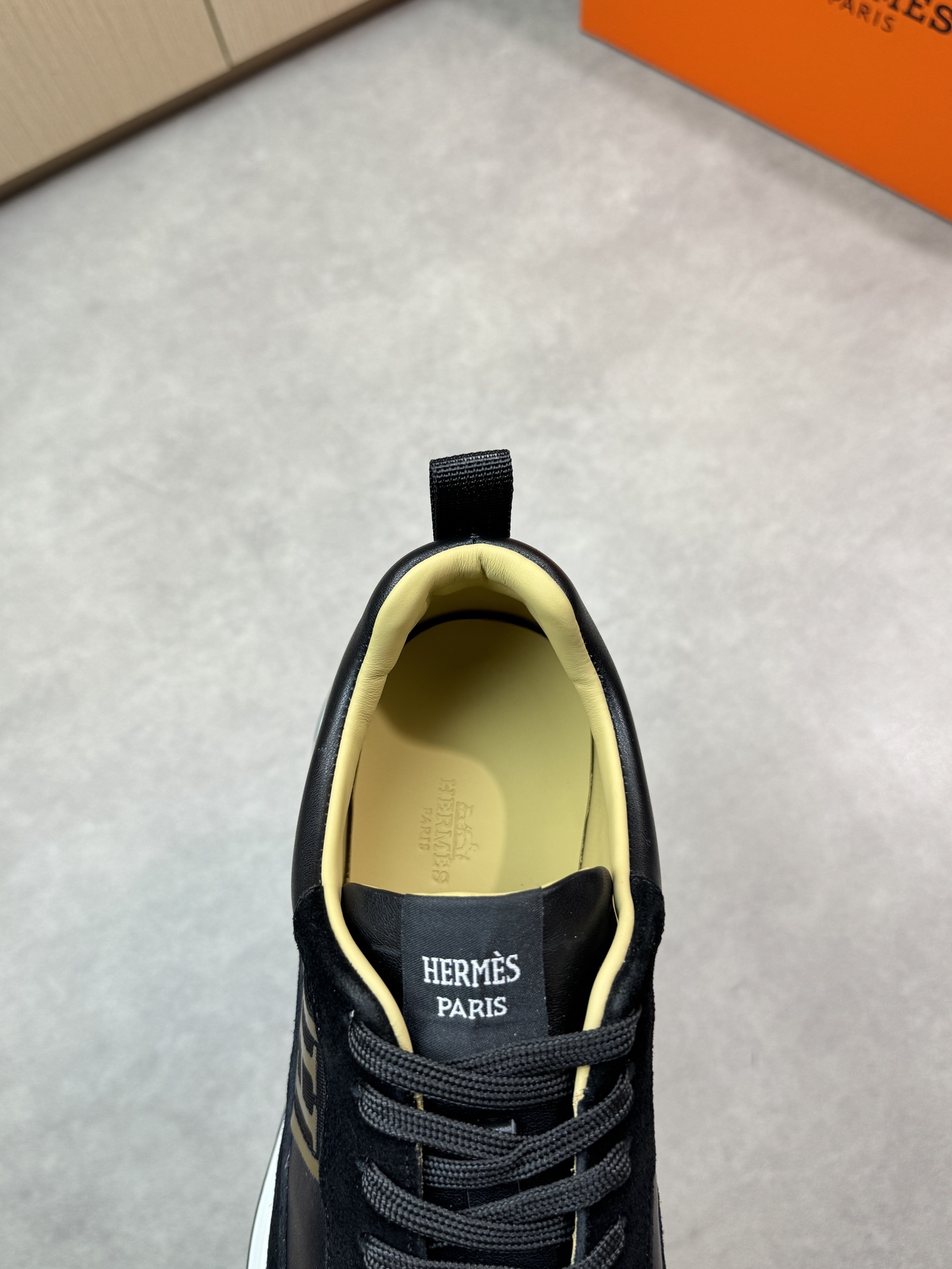 Hermes Men's Black Nappa & Suede Leather Sneakers with 'H' Logo - Size 39-44 8 i1743183620 468 6