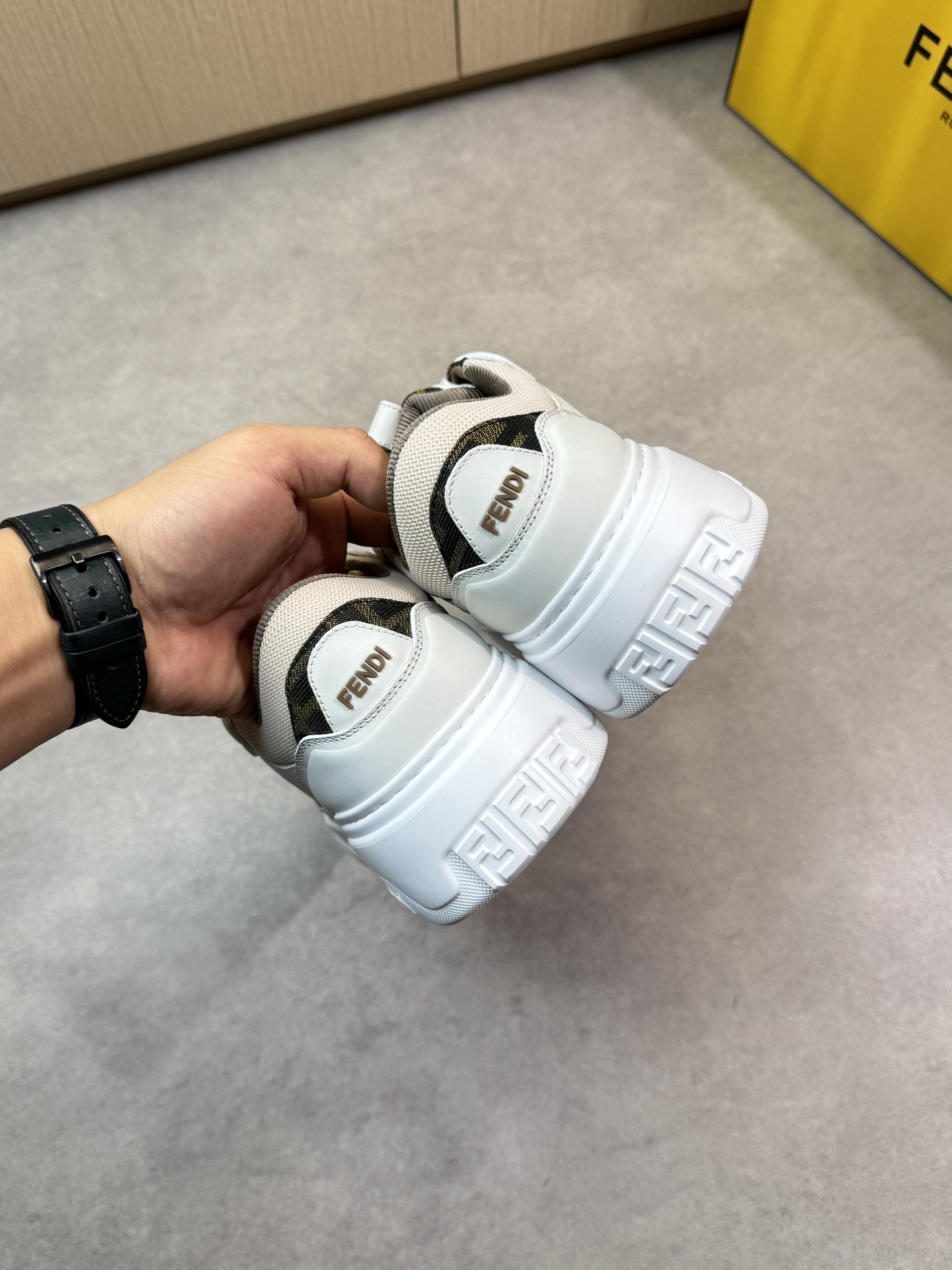 Fendi Men's White Leather Casual Sneakers with Logo Detail Size 39-44 9 i1743184109 2129 7