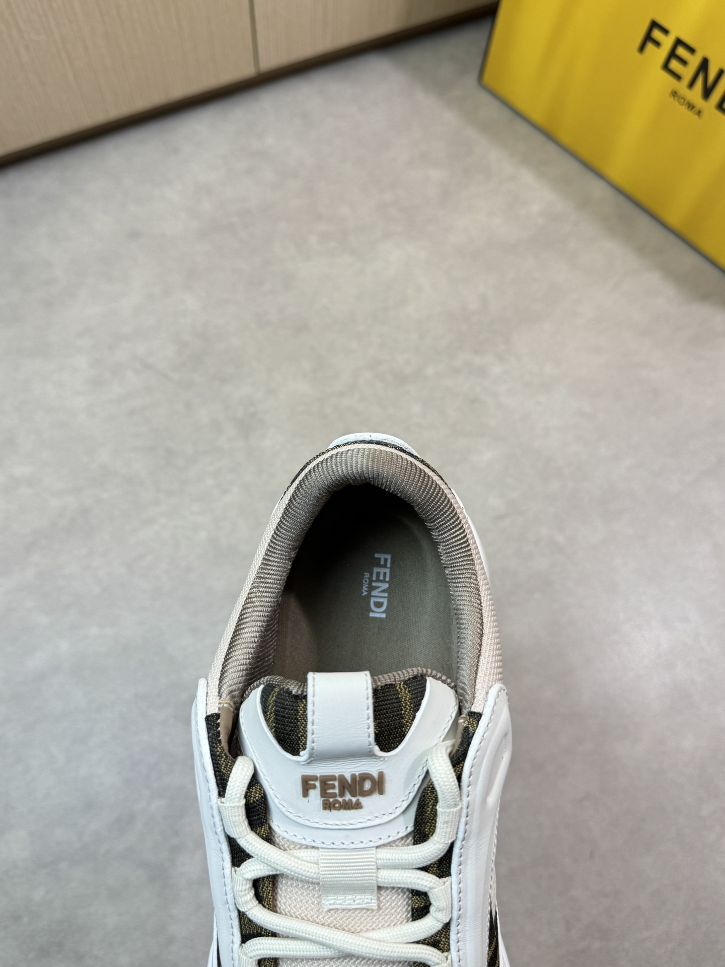Fendi Men's White Leather Casual Sneakers with Logo Detail Size 39-44 8 i1743184109 4436 6