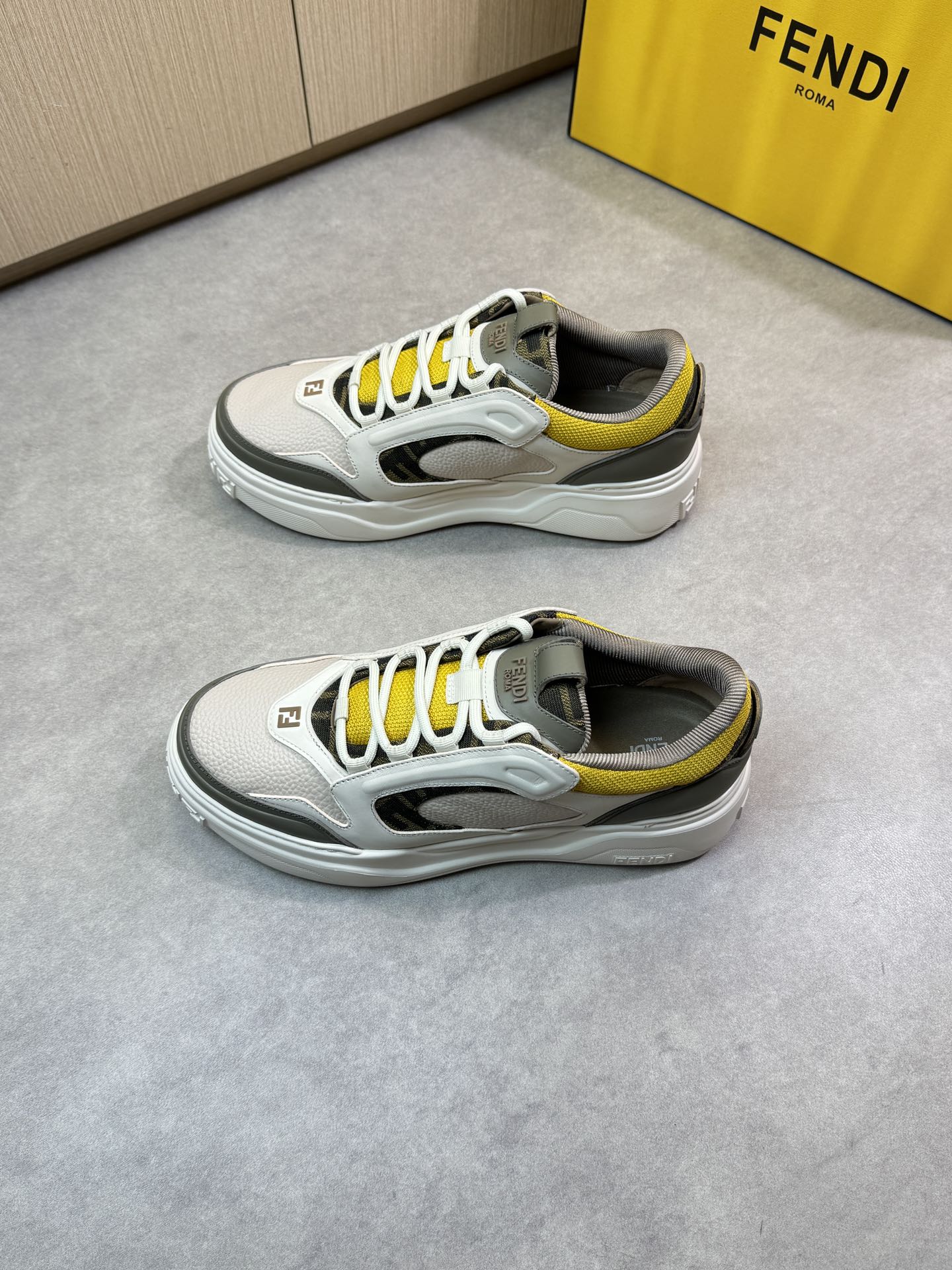 Fendi Men's Nappa Leather & Rubber Sole Sneakers - Casual & Comfortable 4 i1743184320 3689 2