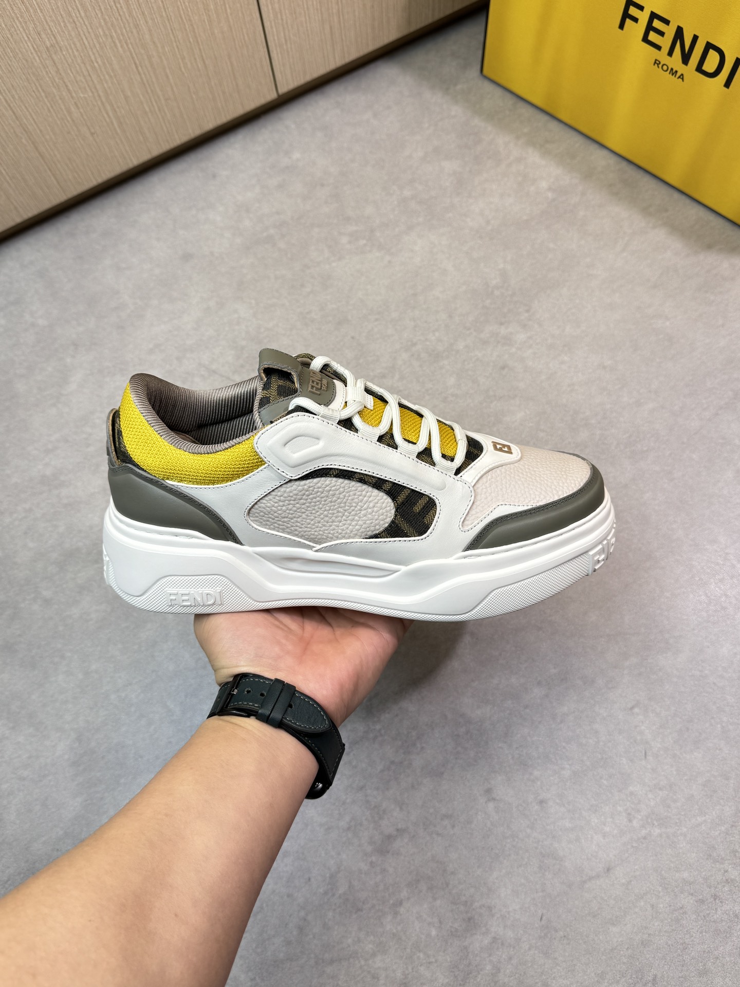 Fendi Men's Nappa Leather & Rubber Sole Sneakers - Casual & Comfortable 5 i1743184320 8938 3