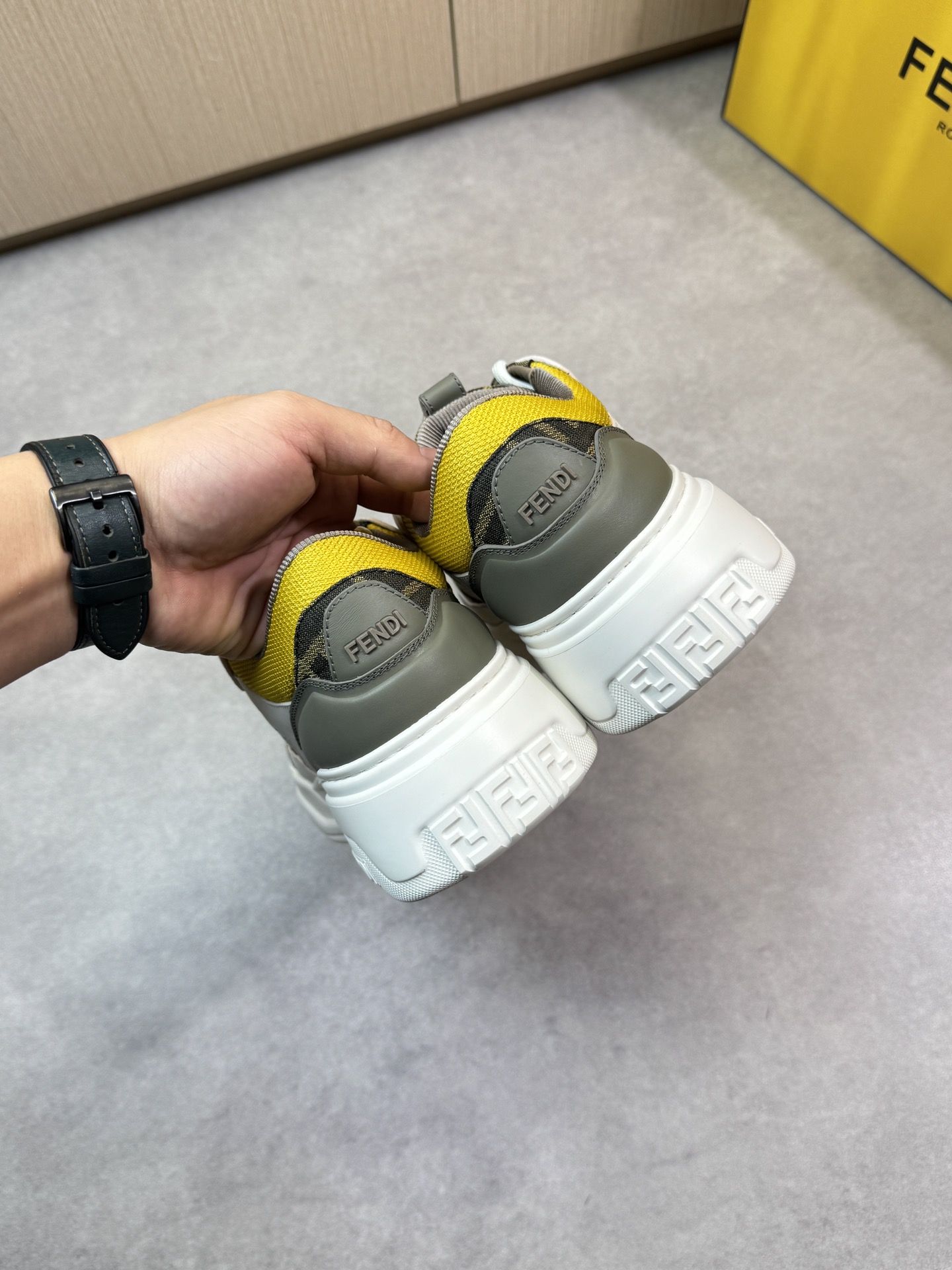 Fendi Men's Nappa Leather & Rubber Sole Sneakers - Casual & Comfortable 9 i1743184320 9661 7