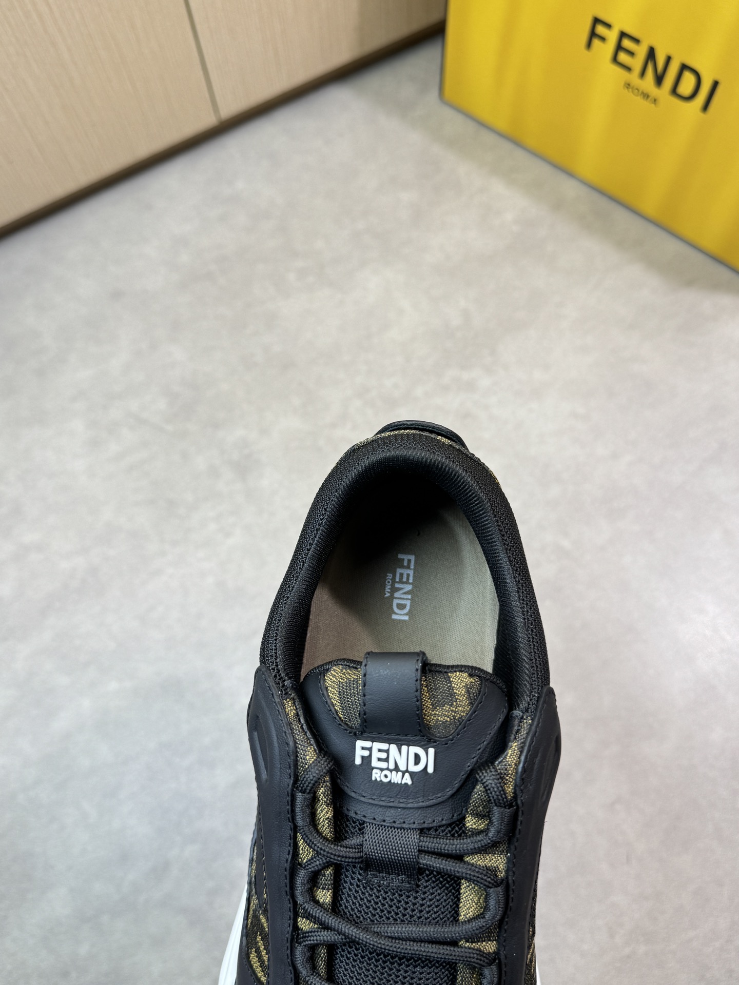 Fendi Men's Nappa and Litchi Leather Sneakers with Brand Logo - Size 39-44 8 i1743184371 5947 6