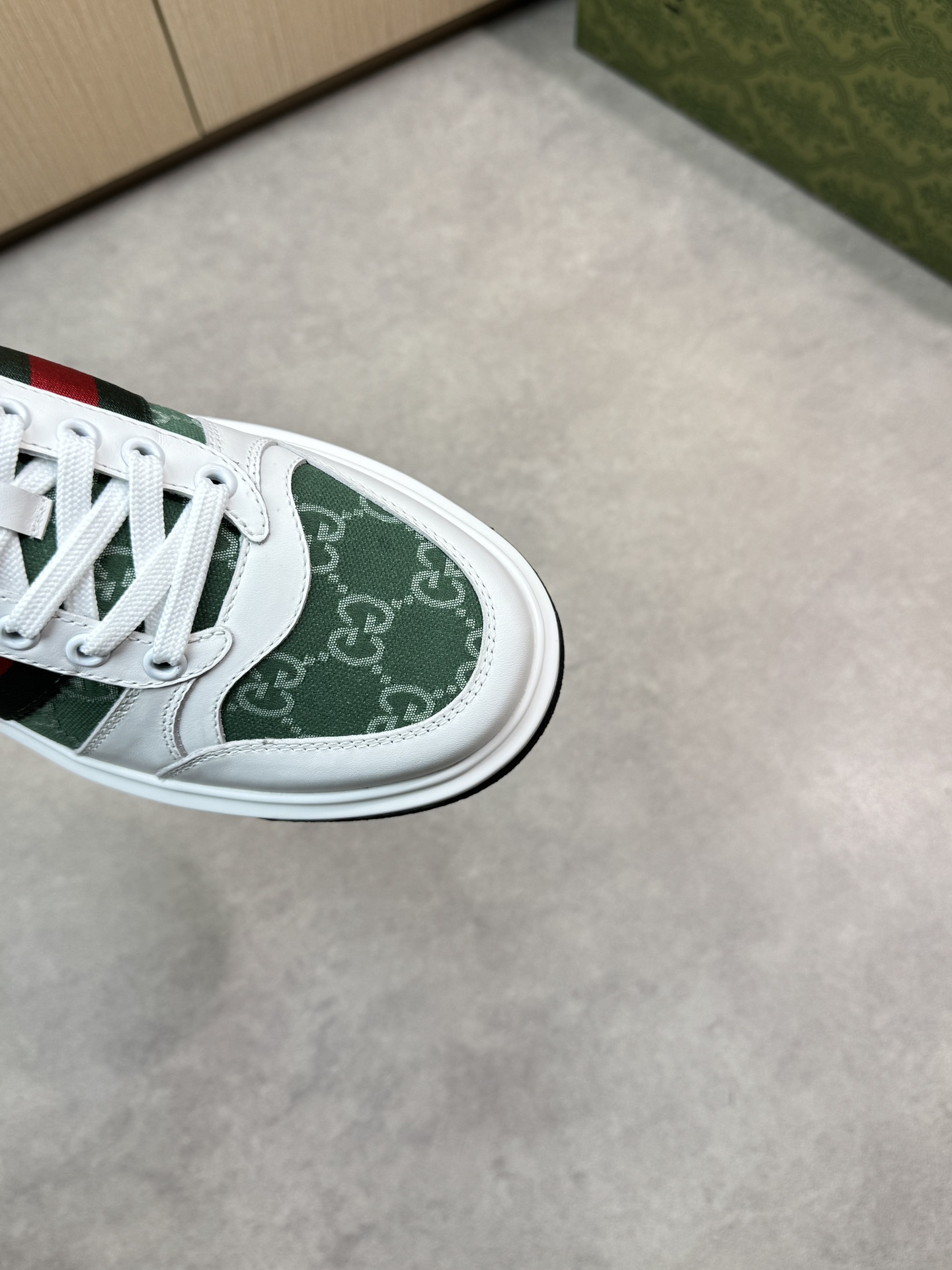 Gucci Men's Ace Embroidered Low-Top Sneakers, White Leather, Size 38-44 7 i1743355830 4145 5
