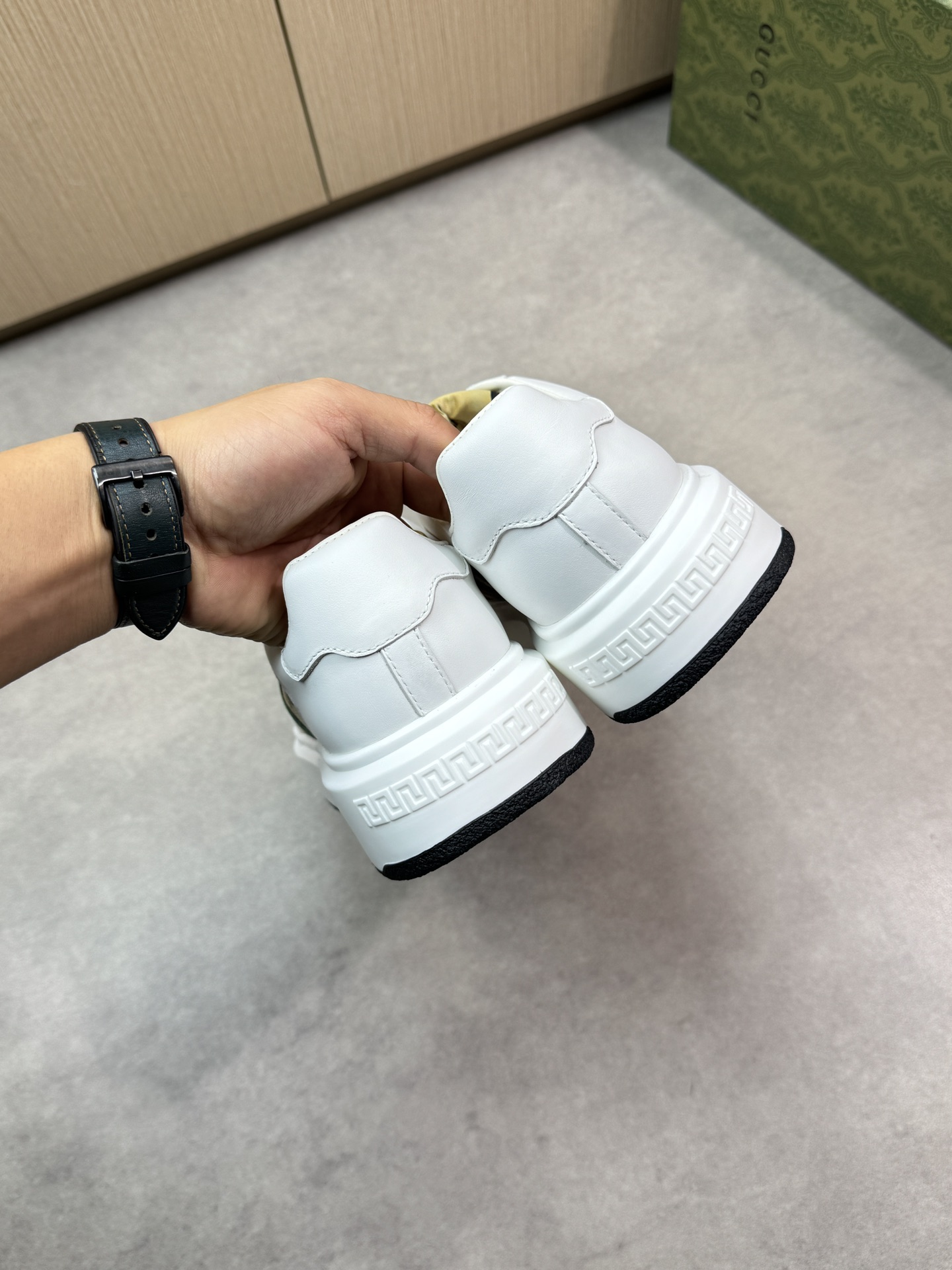 Gucci Leather Sneakers with Signature Web and Monogram Detail 9 i1743355845 354 7