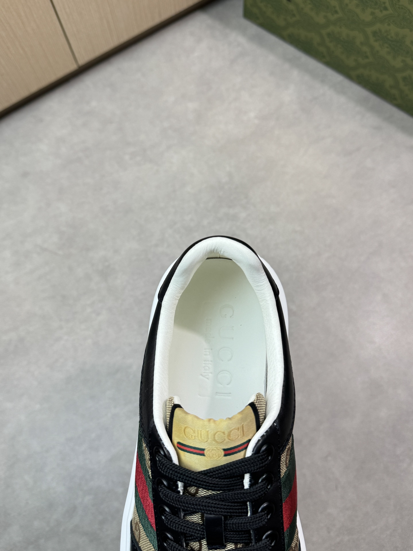 Gucci Men's GG Supreme Canvas and Leather Trim Sneakers Size 38-44 8 i1743355920 255 6