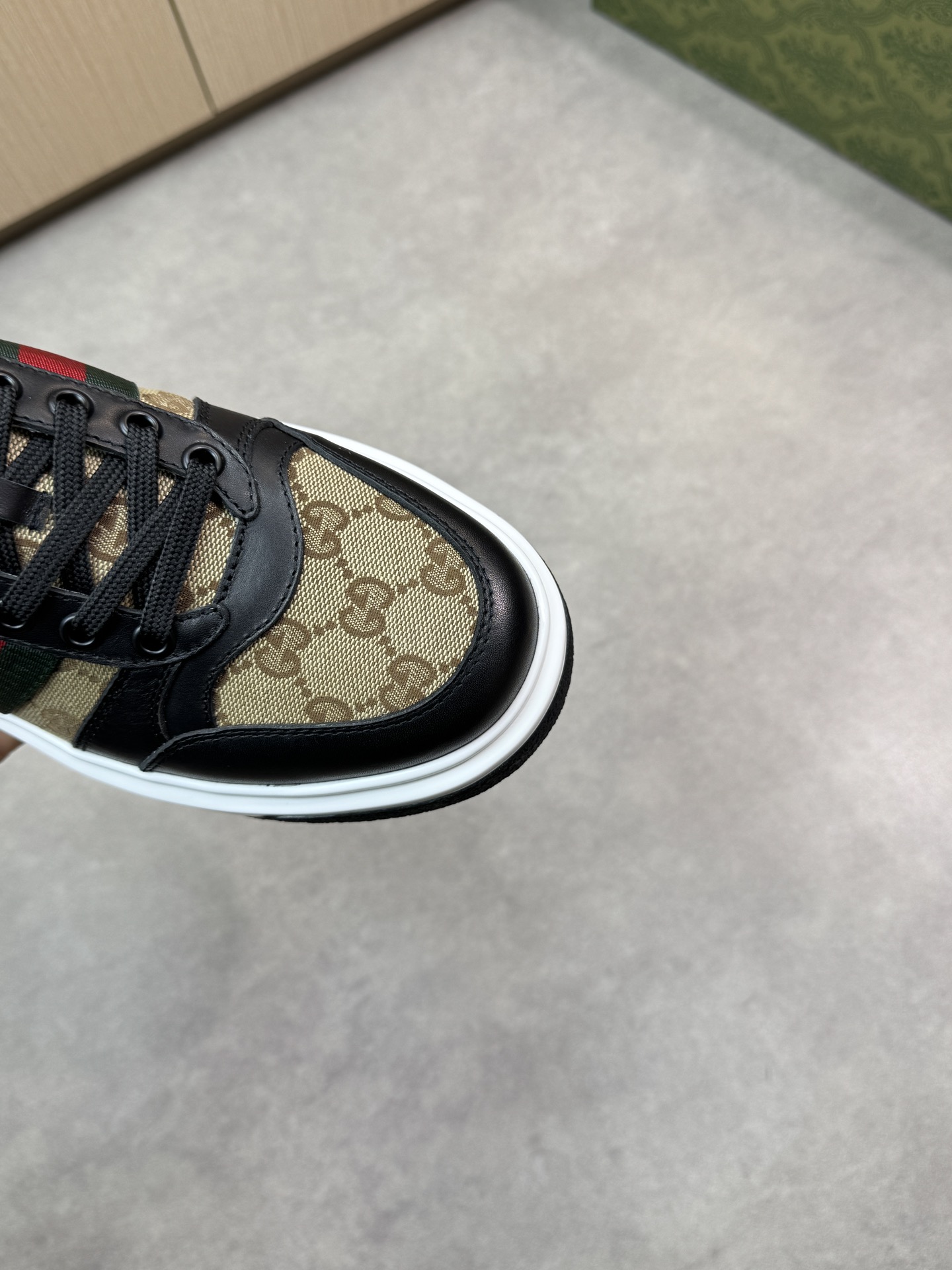 Gucci Men's GG Supreme Canvas and Leather Trim Sneakers Size 38-44 7 i1743355920 5598 5