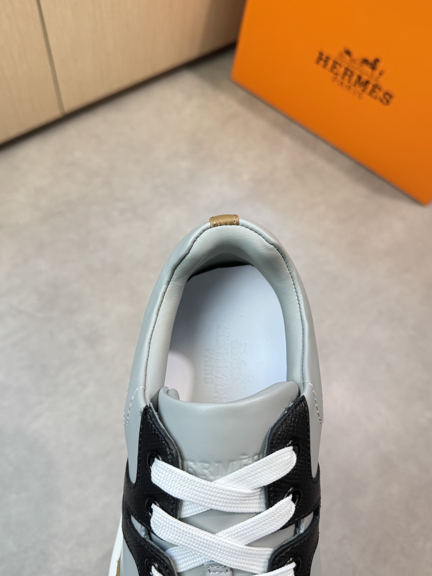 [HERMES] Hermes - Zapatillas deportivas originales de alta calidad - Exterior: piel de ternero napa,