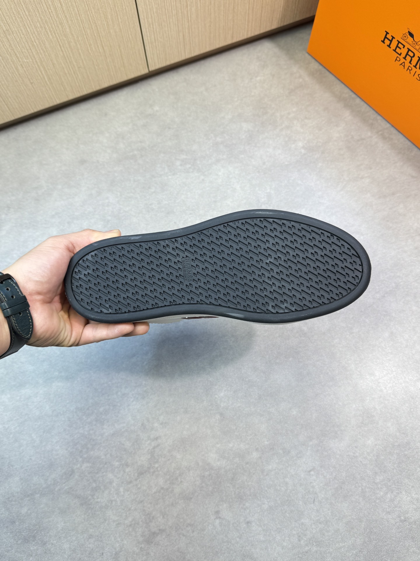 [HERMES] Hermes - Zapatillas deportivas originales de gama alta - Exterior: piel de ternero napa, pi