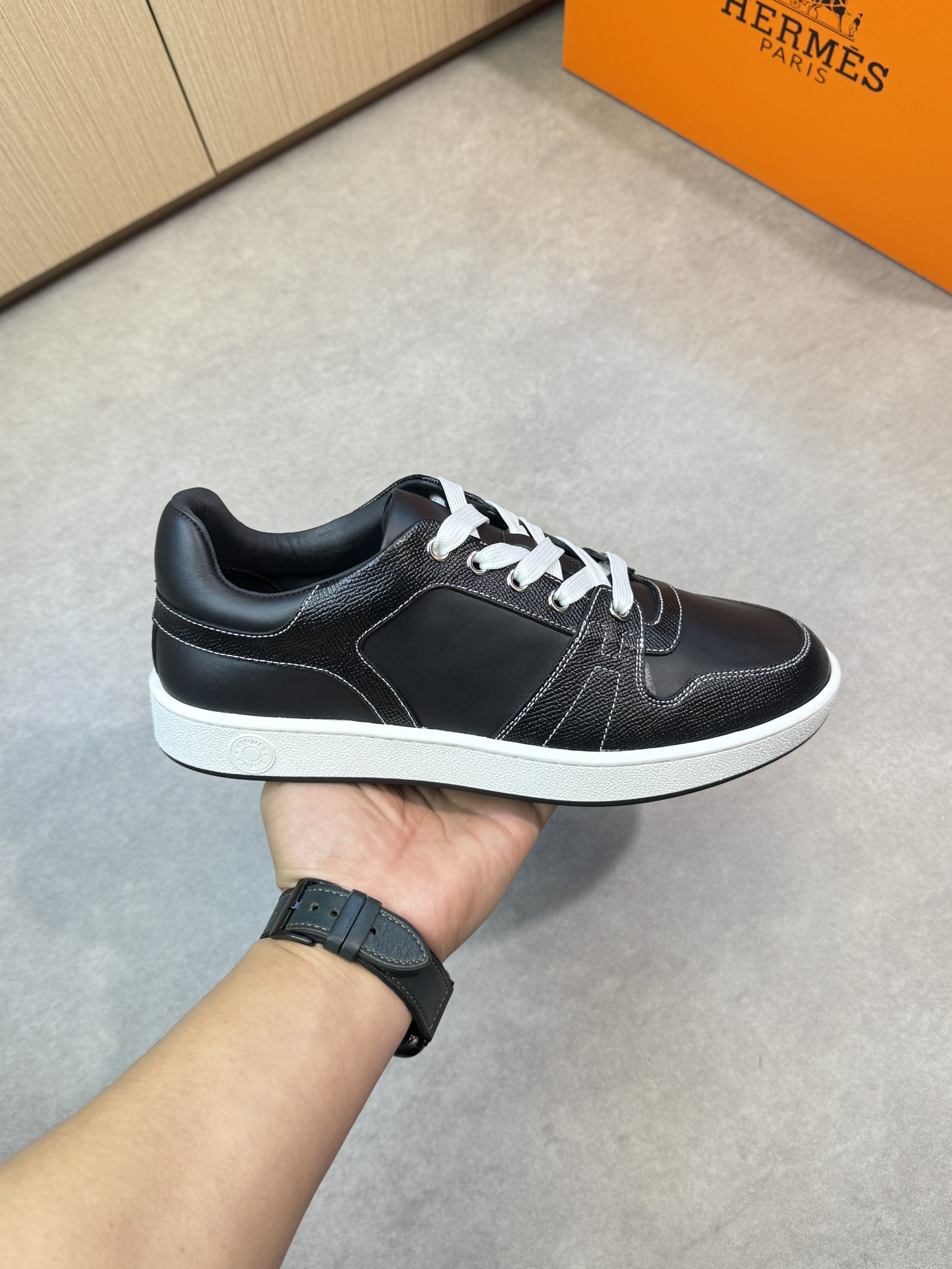 [HERMES] Hermes - De gama alta de calidad original solo zapatos deportivos casuales - Superior: napa