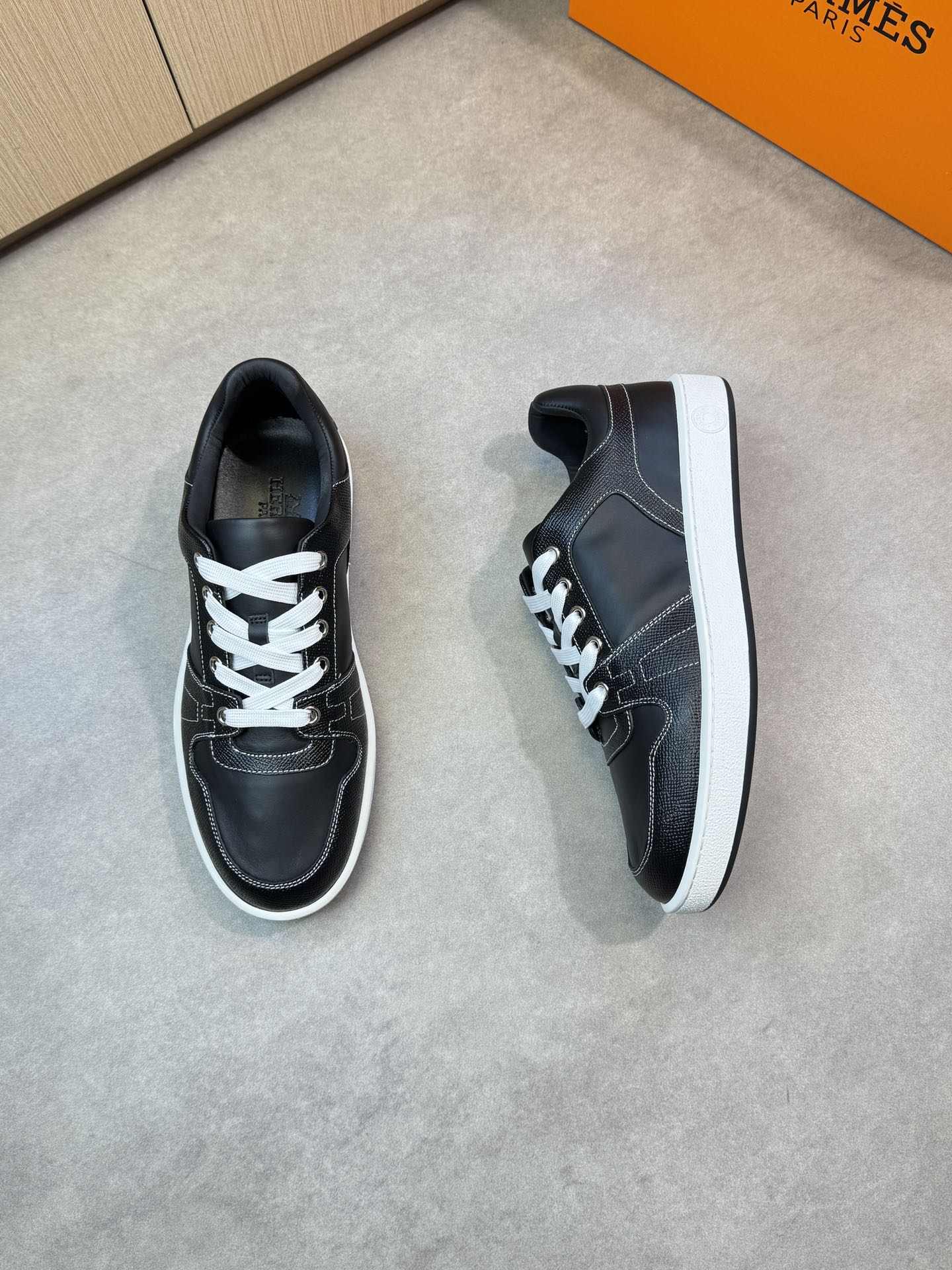 [HERMES] Hermes - De gama alta de calidad original solo zapatos deportivos casuales - Superior: napa