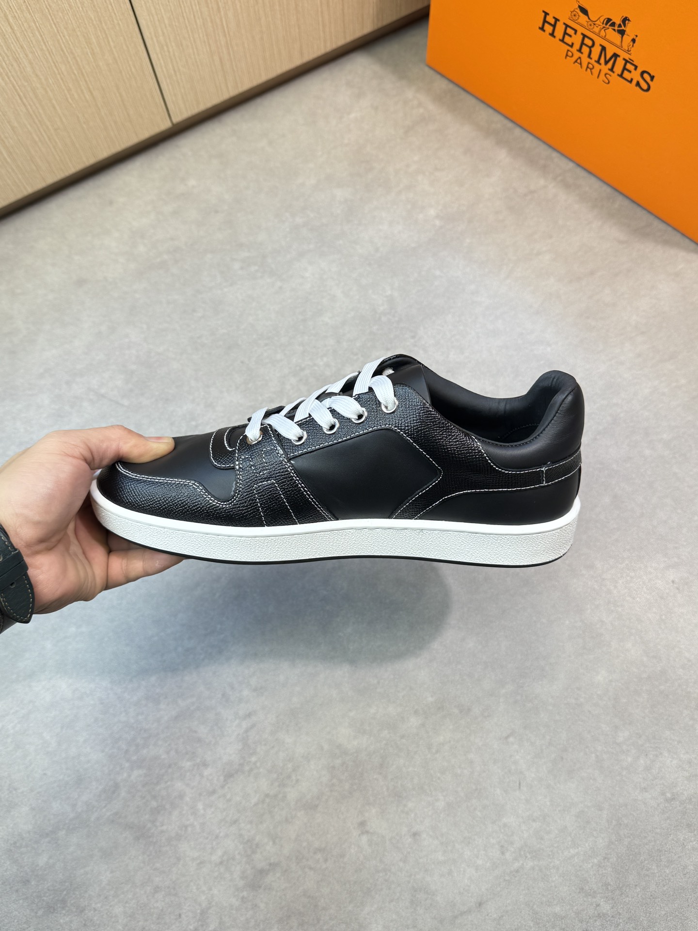 [HERMES] Hermes - De gama alta de calidad original solo zapatos deportivos casuales - Superior: napa