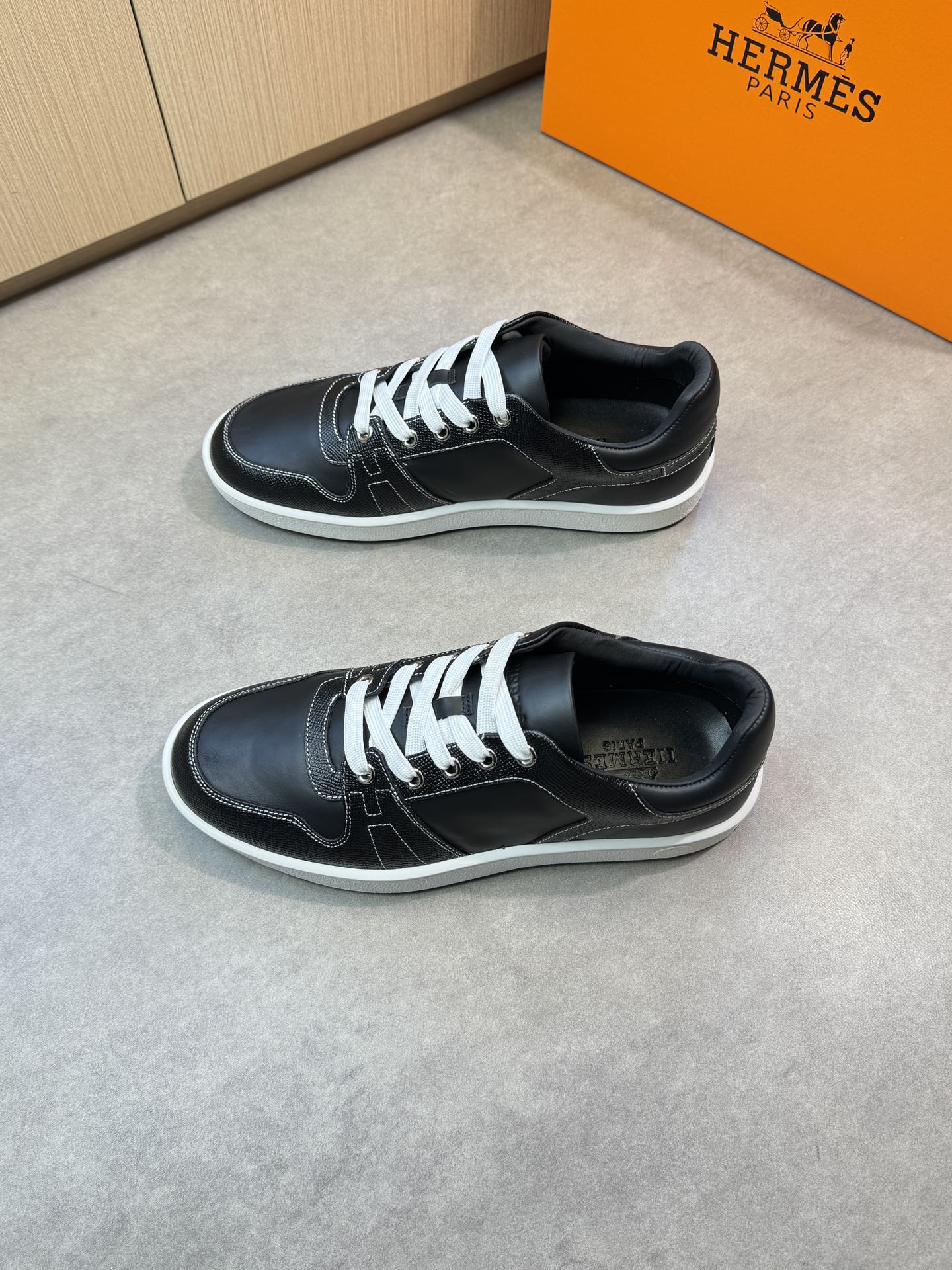 [HERMES] Hermes - De gama alta de calidad original solo zapatos deportivos casuales - Superior: napa