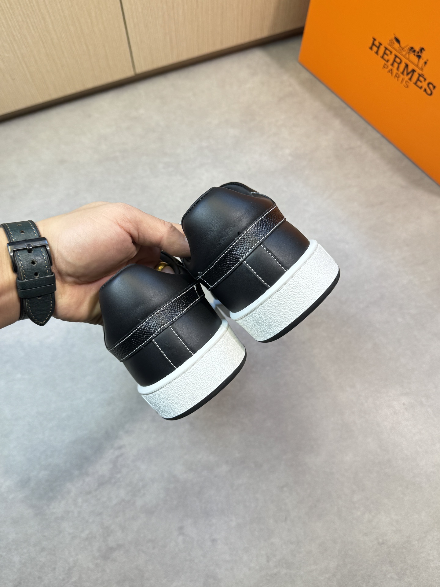 [HERMES] Hermes - De gama alta de calidad original solo zapatos deportivos casuales - Superior: napa