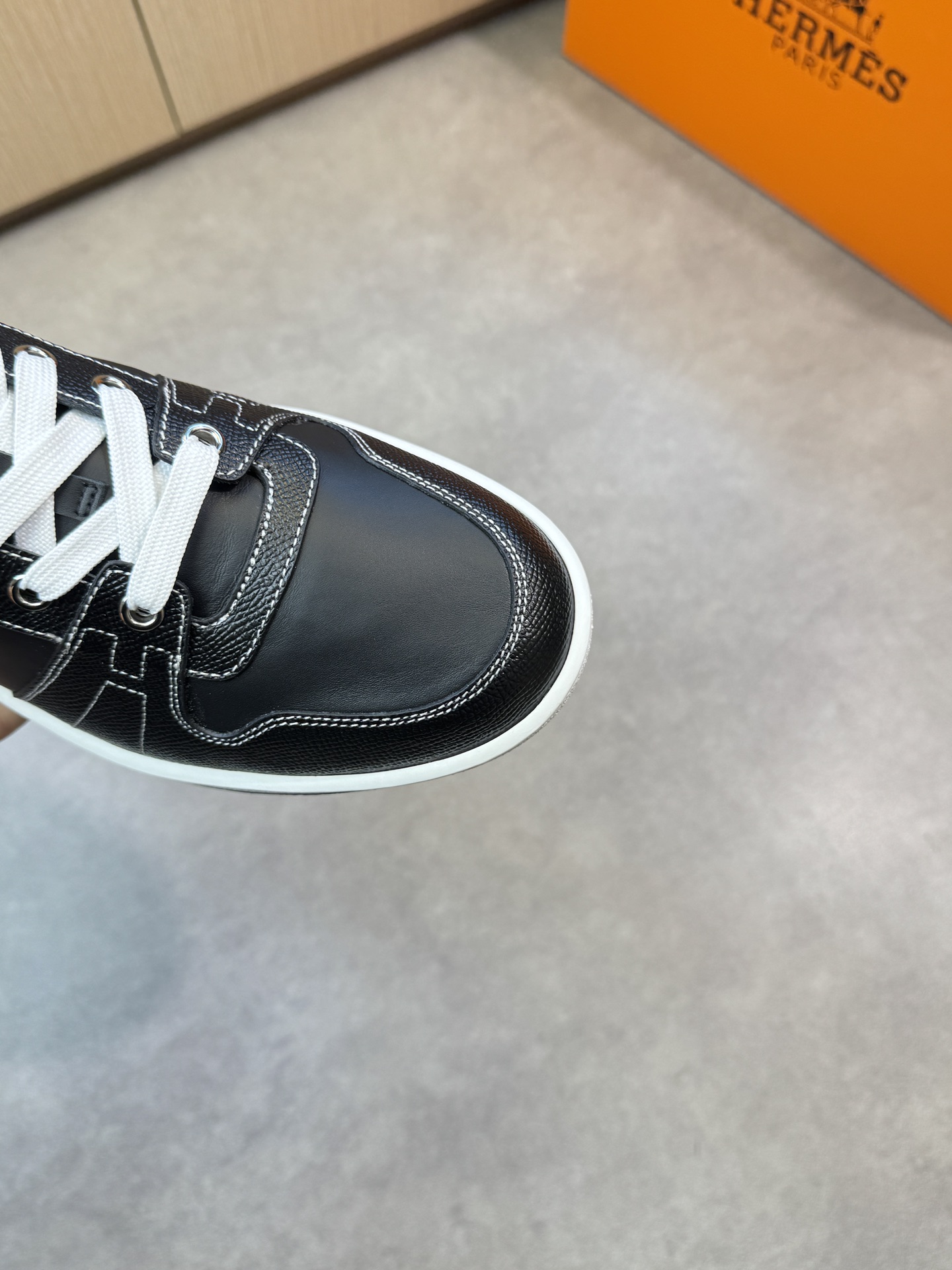 [HERMES] Hermes - De gama alta de calidad original solo zapatos deportivos casuales - Superior: napa