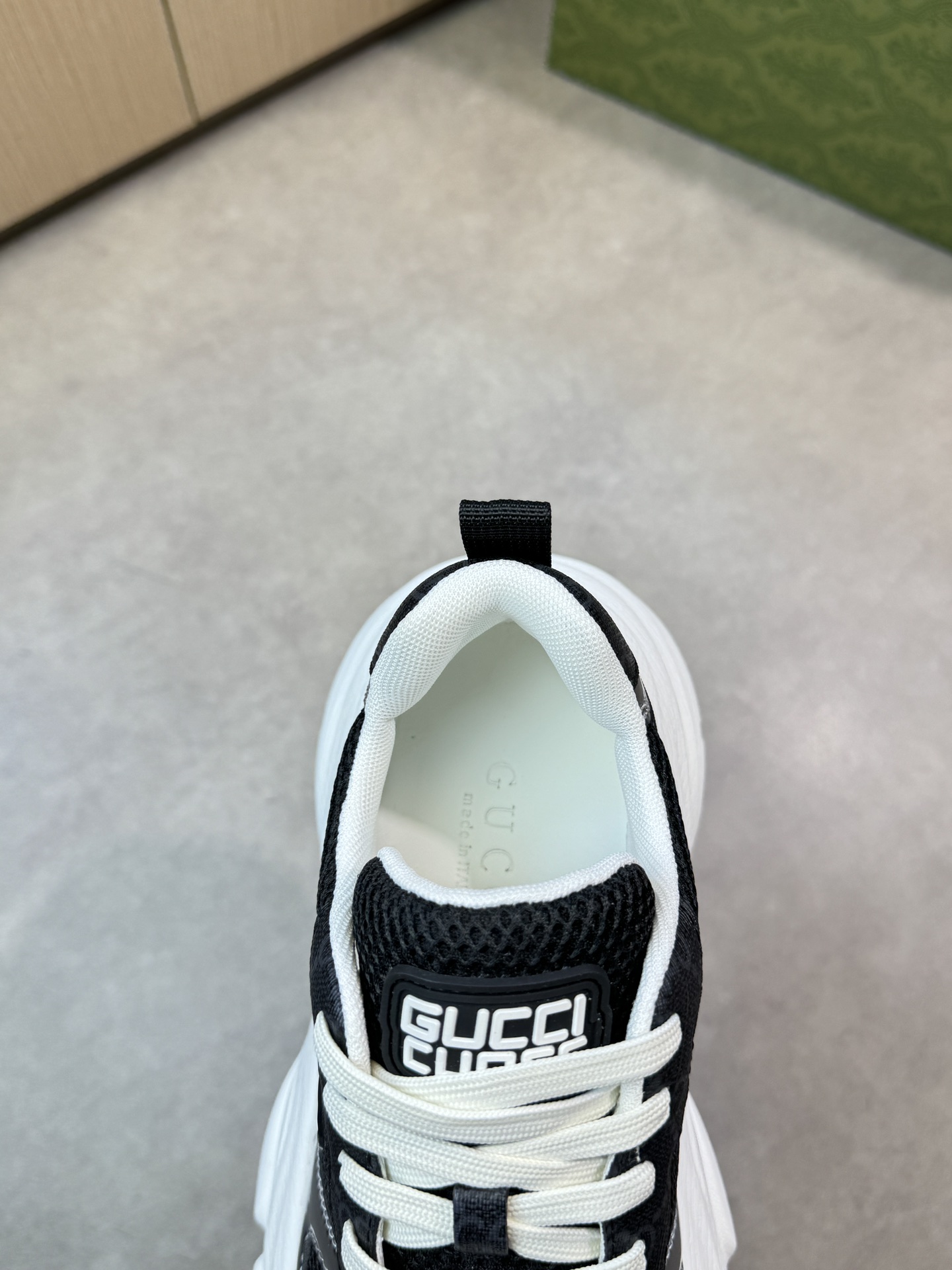 Gucci Women's Ultrapace Sneakers Black Silver Chunky Lace-up, Size 38-44 8 i1744047764 4047 6