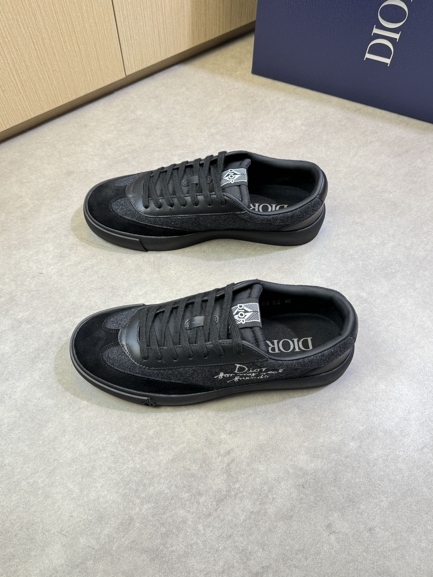 Dior Men's Black Nappa Leather and Suede Casual Sneakers Size 39-44 4 i1744221048 2498 2