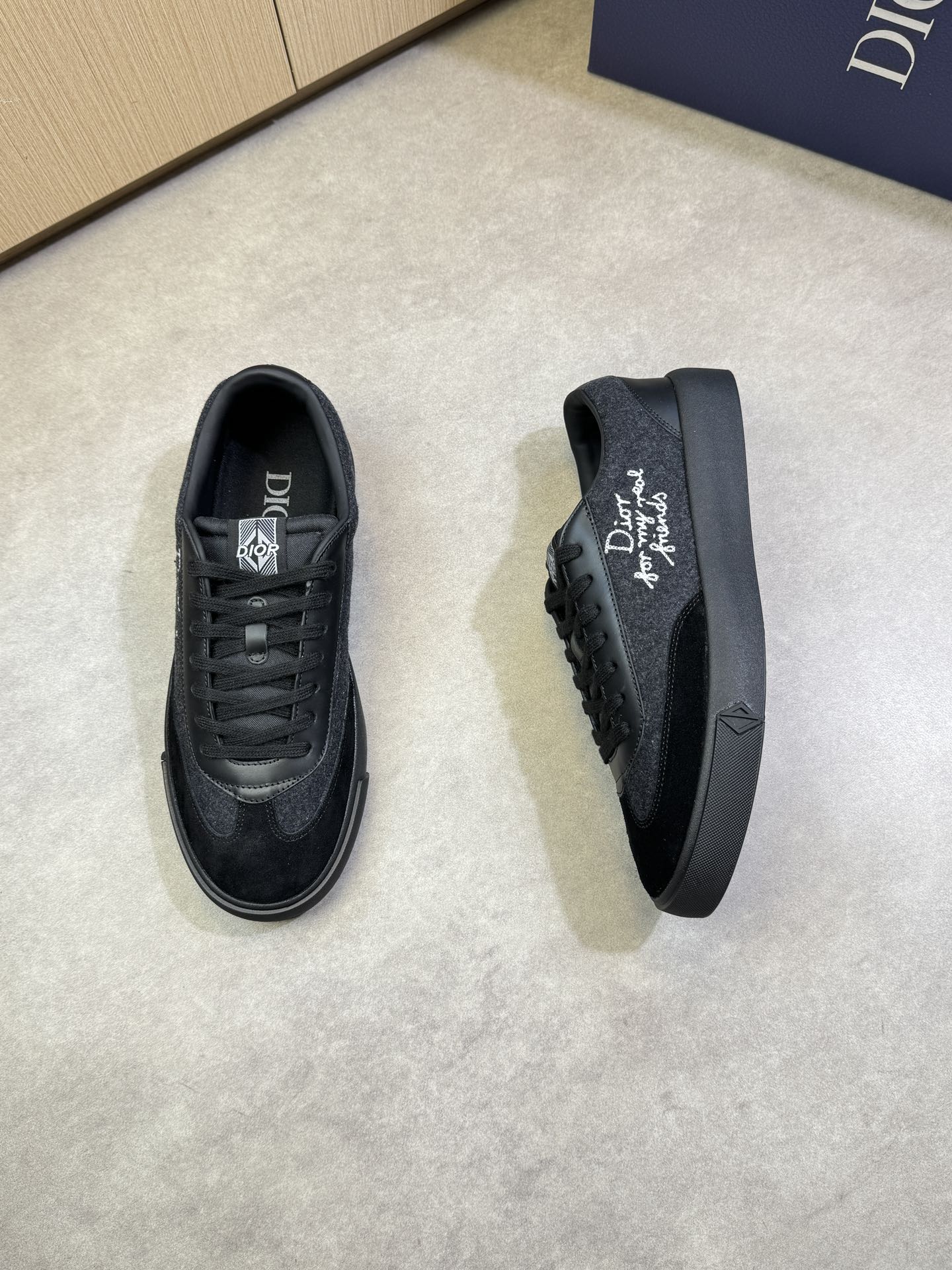 Dior Men's Black Nappa Leather and Suede Casual Sneakers Size 39-44 3 i1744221048 8366 1
