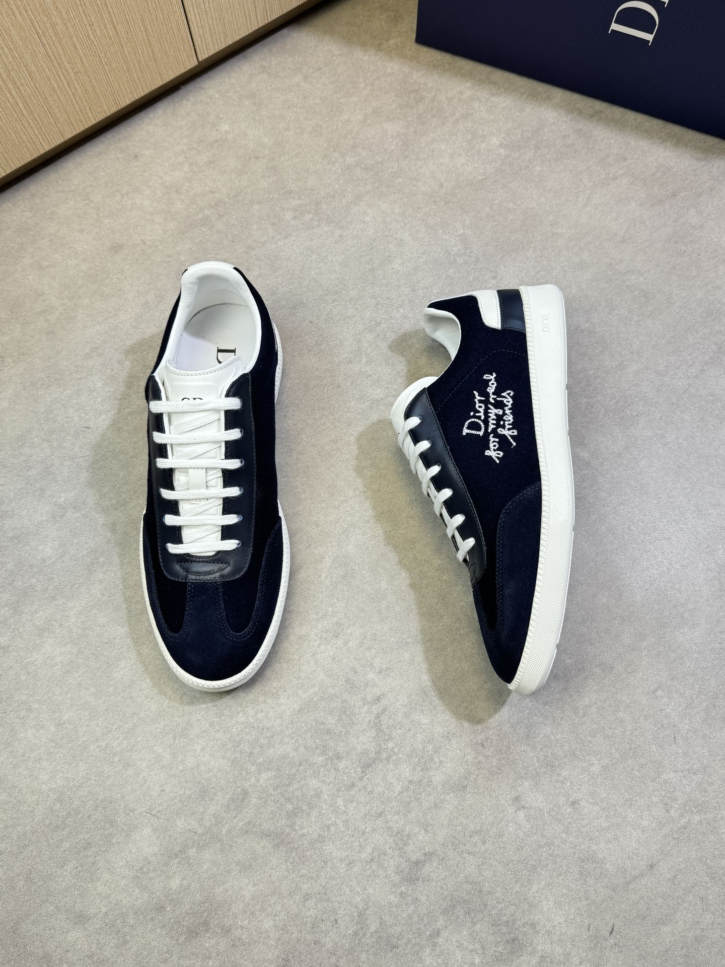 Dior Casual Sneakers in Black Nappa Leather and Suede With Signature Logo 3 i1744221066 5402 1