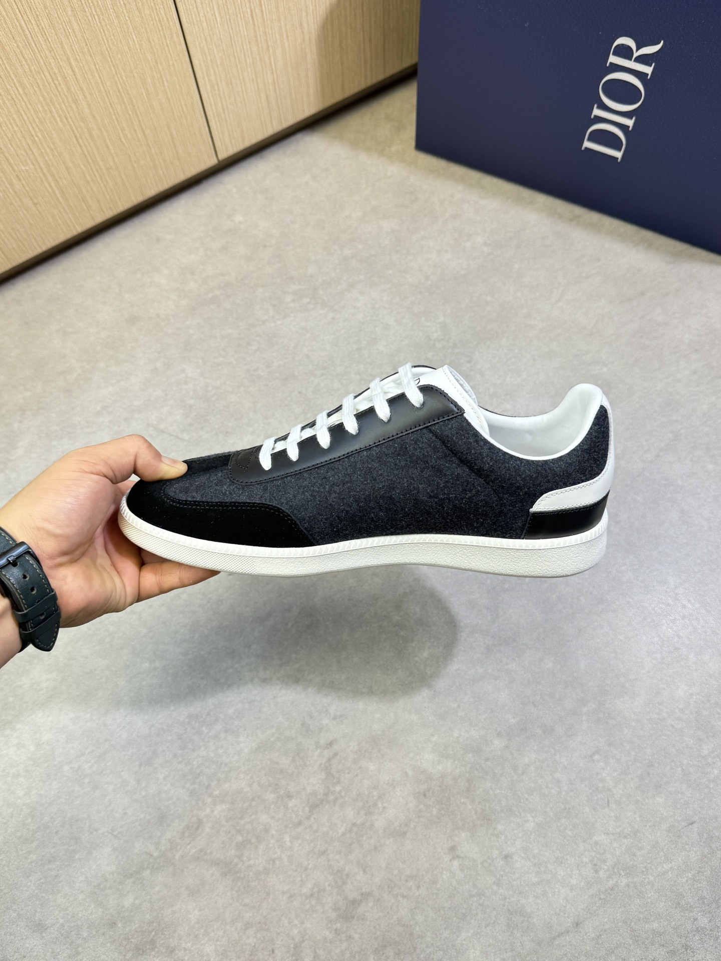 Dior Men's Casual Sneakers Nappa Calfskin Suede Logo Lace-Up Shoes 6 i1744221083 4446 4