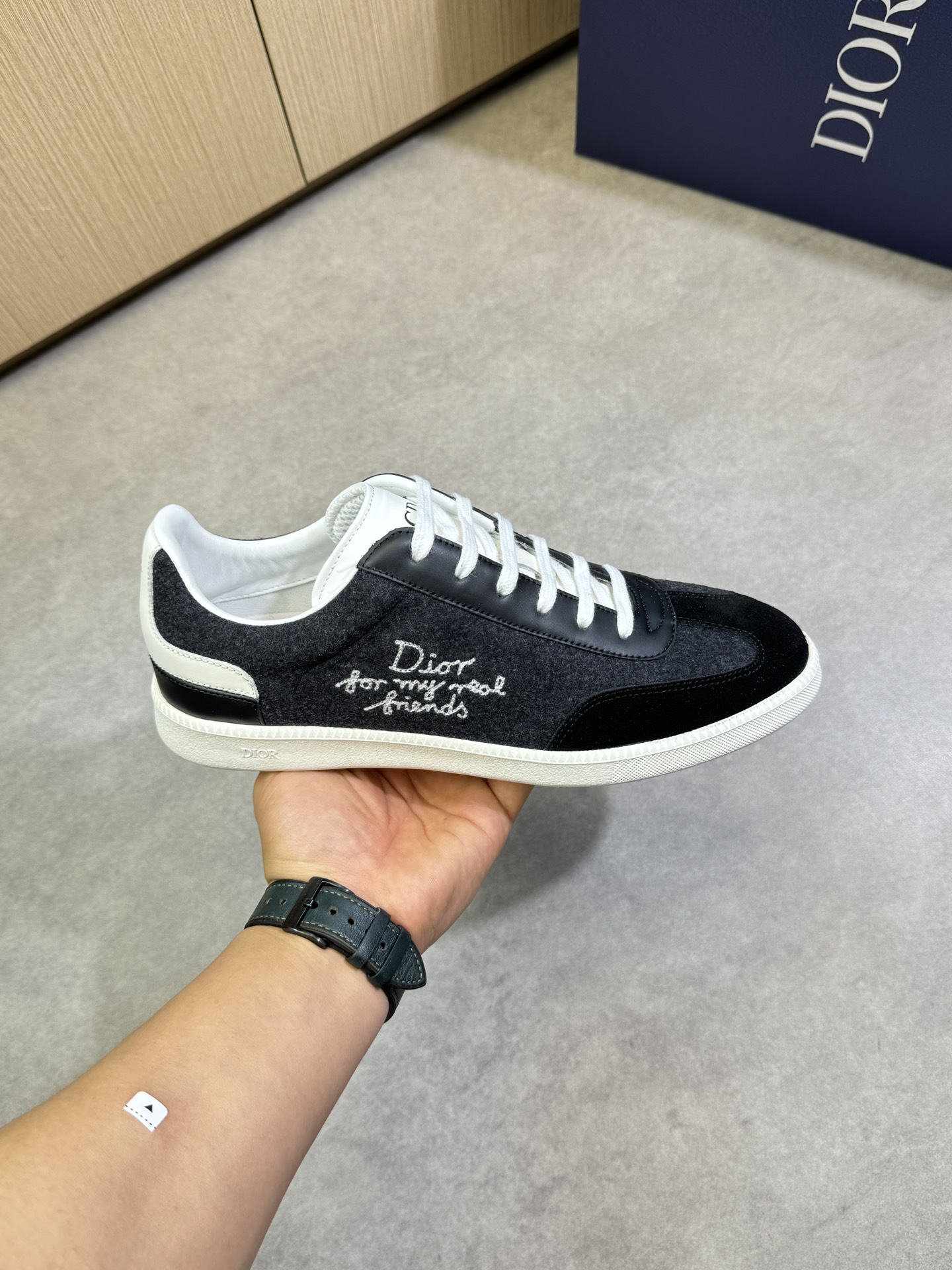 Dior Men's Casual Sneakers Nappa Calfskin Suede Logo Lace-Up Shoes 5 i1744221083 4765 3