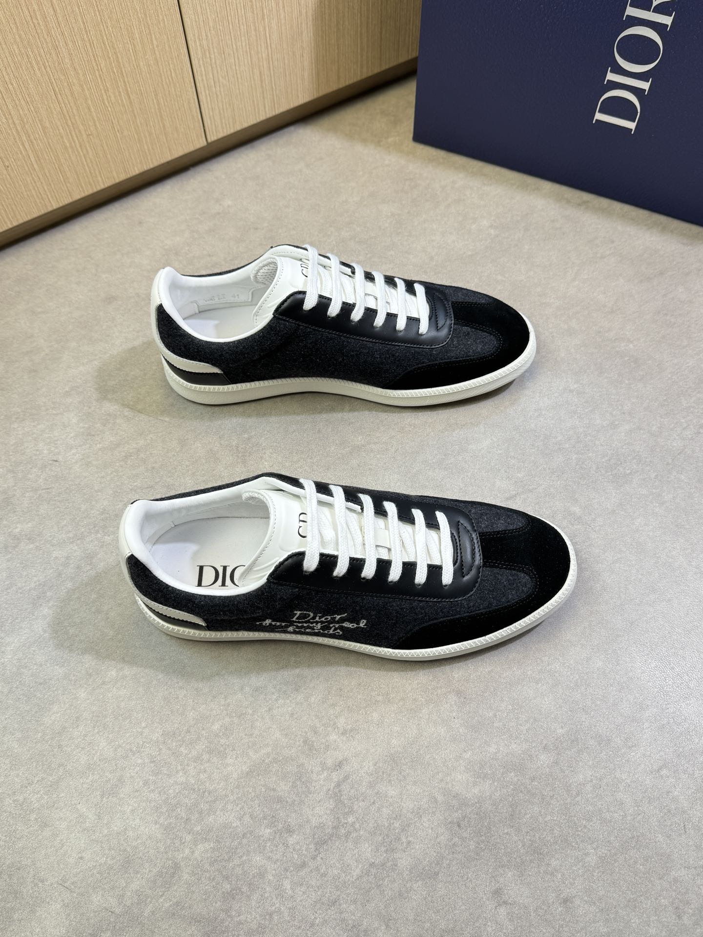 Dior Men's Casual Sneakers Nappa Calfskin Suede Logo Lace-Up Shoes 2 i1744221083 8134 0