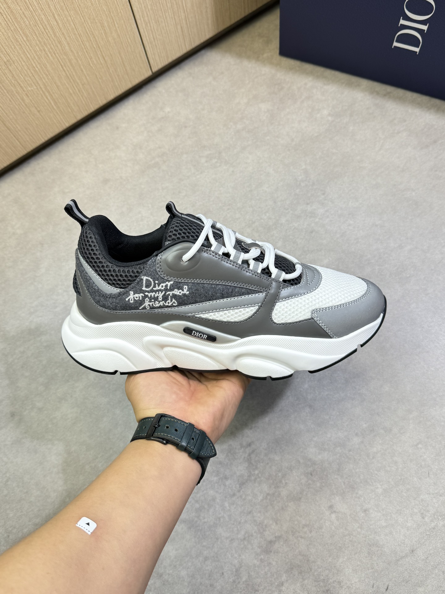 Dior Men's B30 Casual Sneaker Nappa Calfskin and Mesh White/Gray Size 39-44 5 i1744221096 9627 3