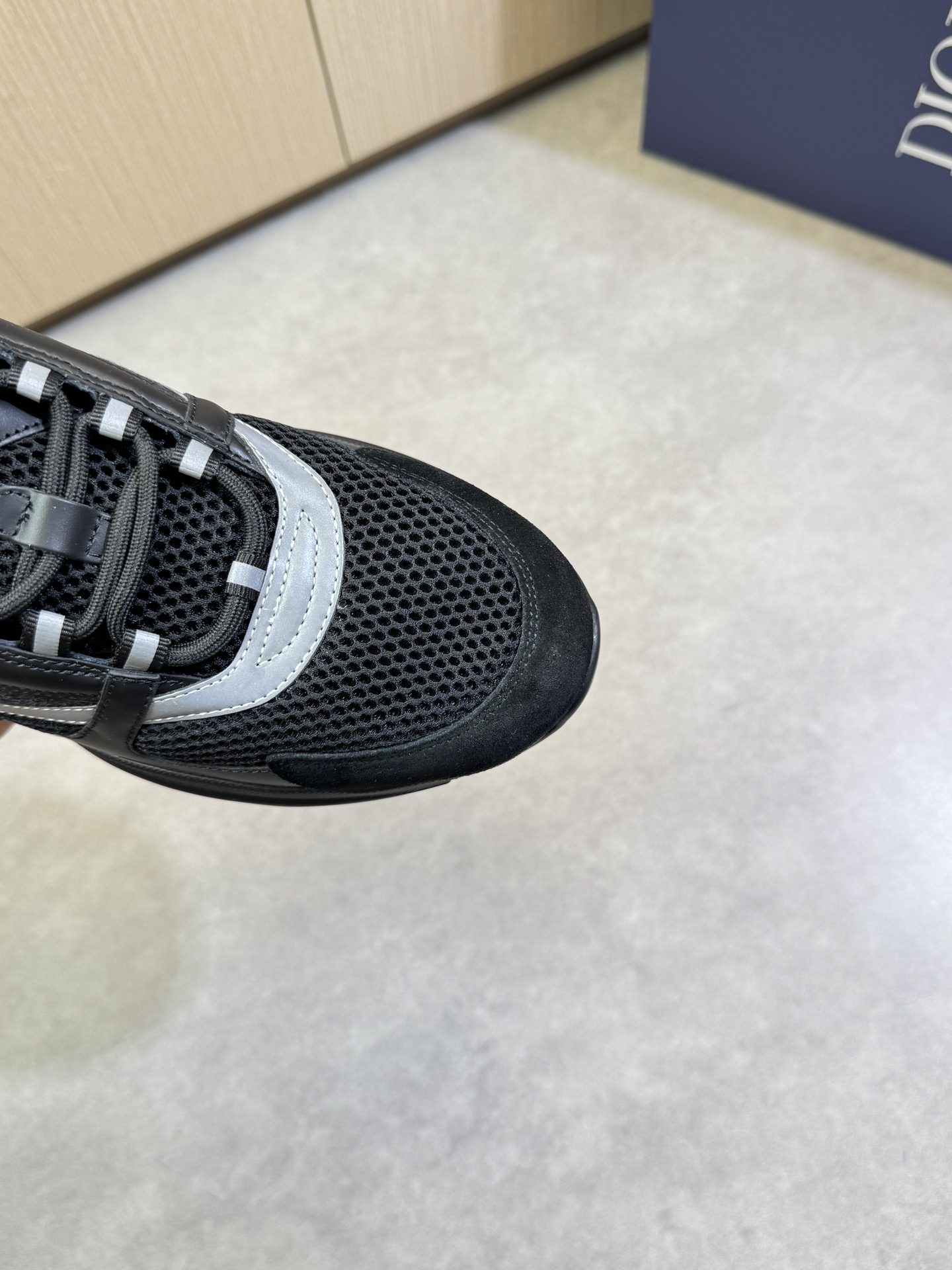 Dior Men's Black Nappa Leather and Mesh Runner Sneakers Size 39-44 7 i1744221268 3349 5