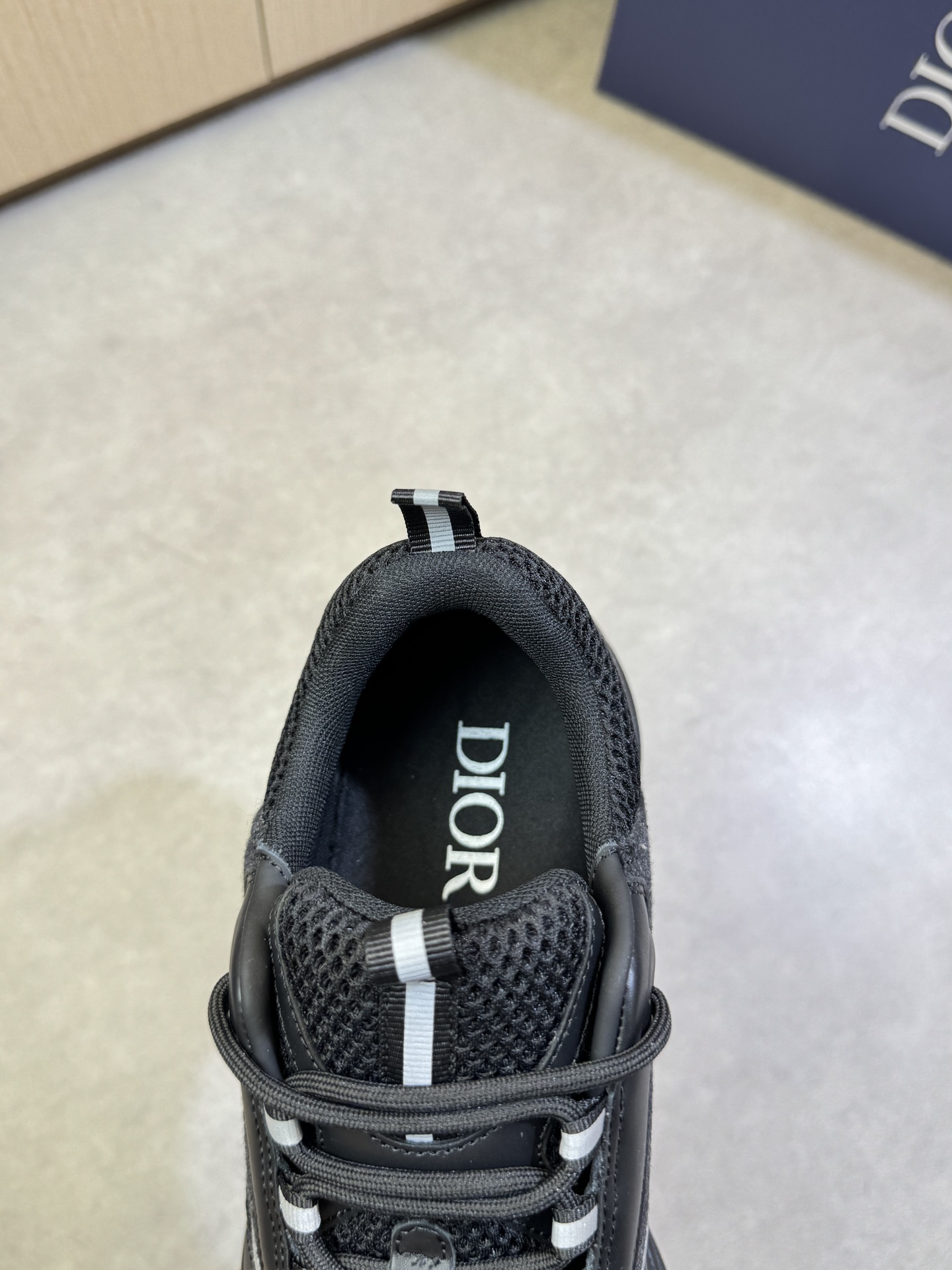 Dior Men's Black Nappa Leather and Mesh Runner Sneakers Size 39-44 8 i1744221268 3975 6