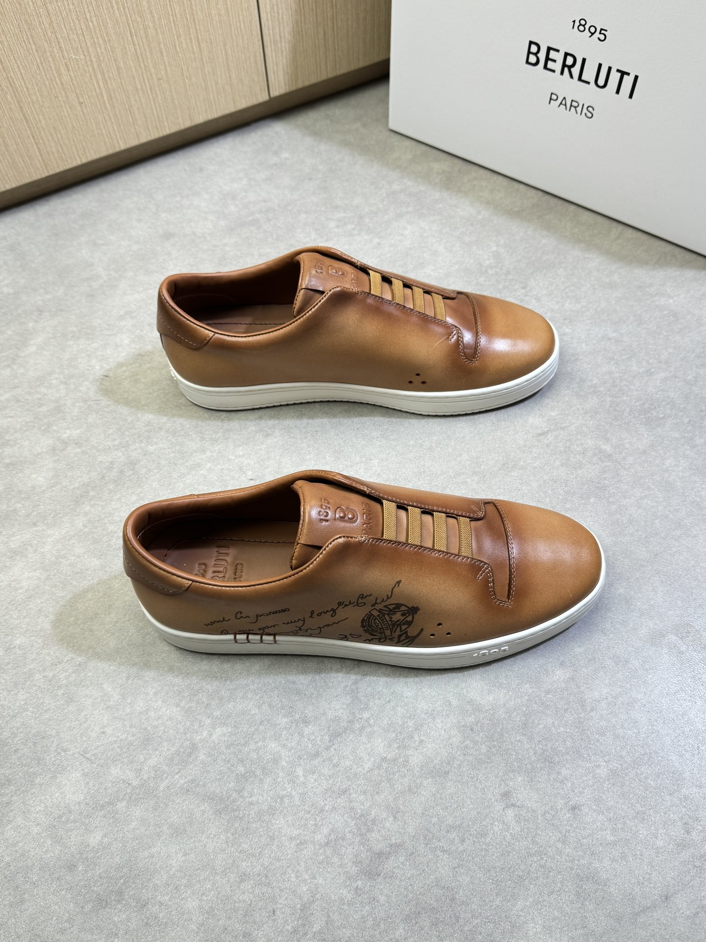 Berluti Leather Loafers - Washed Nappa Leather, Laser Print, and Lightweight Sole