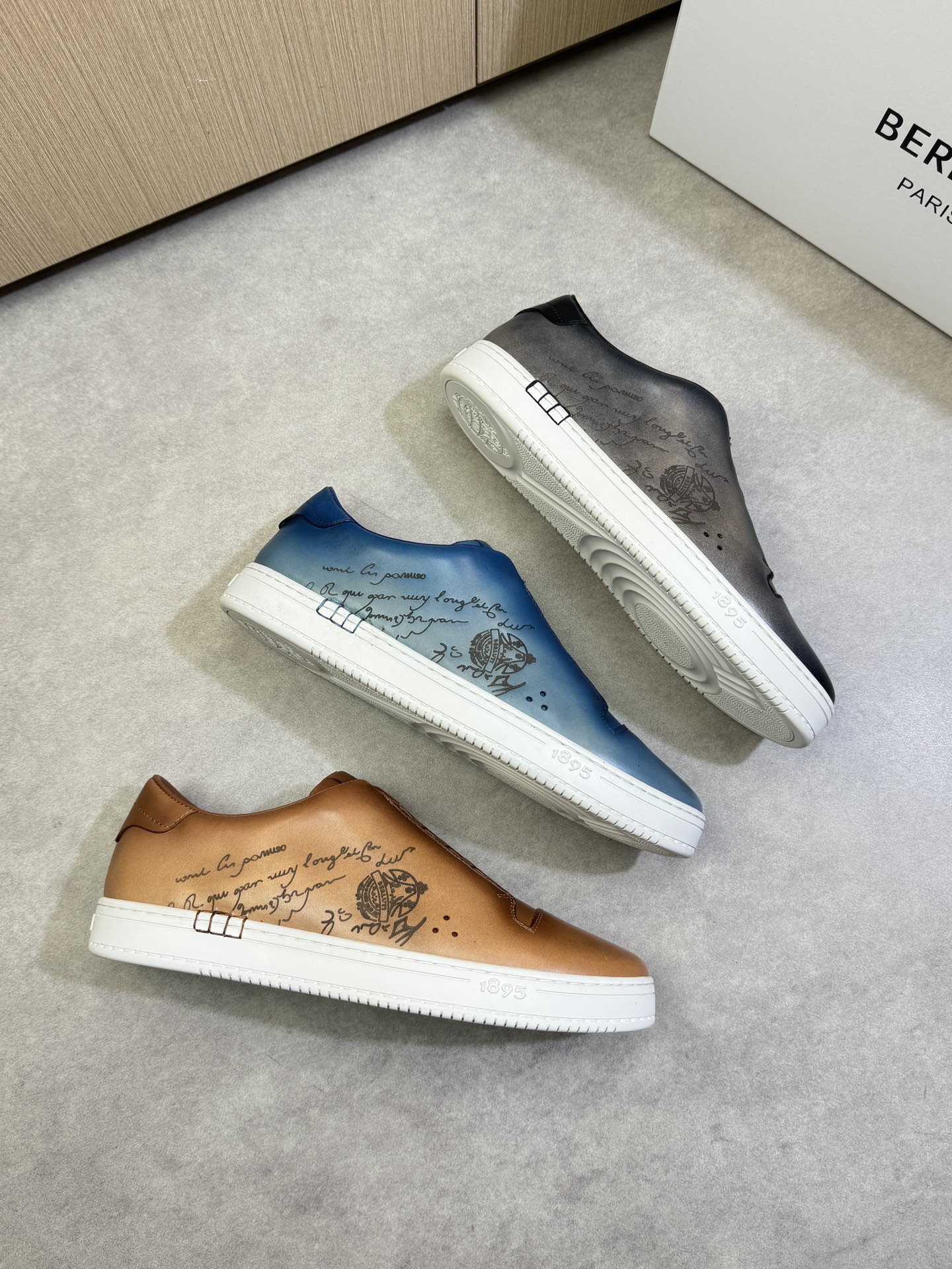 Berluti Nappa Leather Sneaker with Scritto Pattern - Casual Comfort & Style