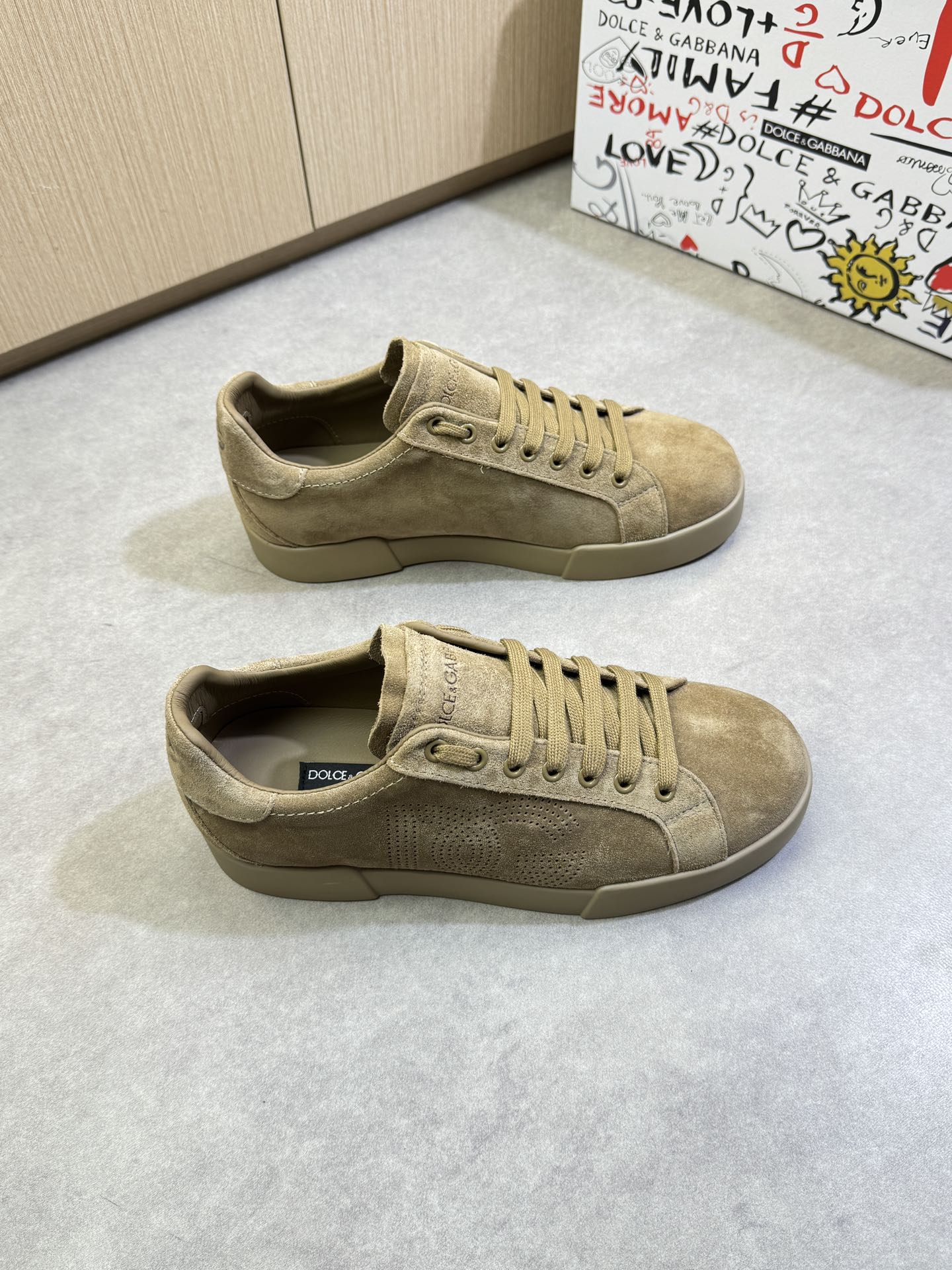 Dolce & Gabbana Suede Leather Sneakers with Perforated Logo - Premium Quality 2 i1744391804 1869 0