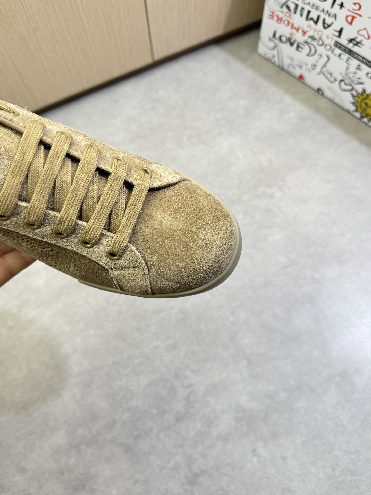 Dolce & Gabbana Suede Leather Sneakers with Perforated Logo - Premium Quality 7 i1744391804 6807 5