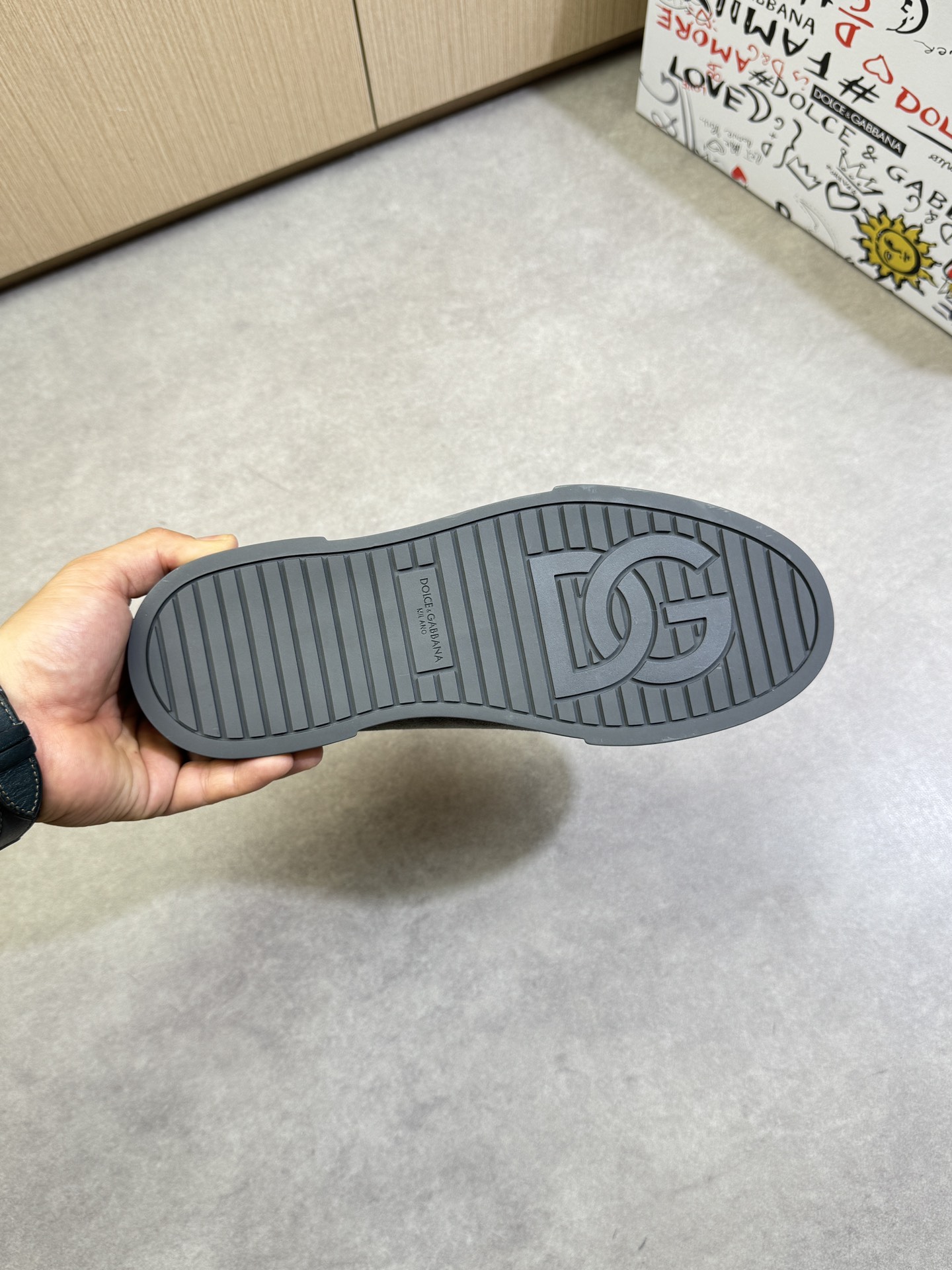 Dolce & Gabbana Gray Suede Leather Sneakers, Casual Shoes, Luxury Quality 9 i1744391895 3076 8