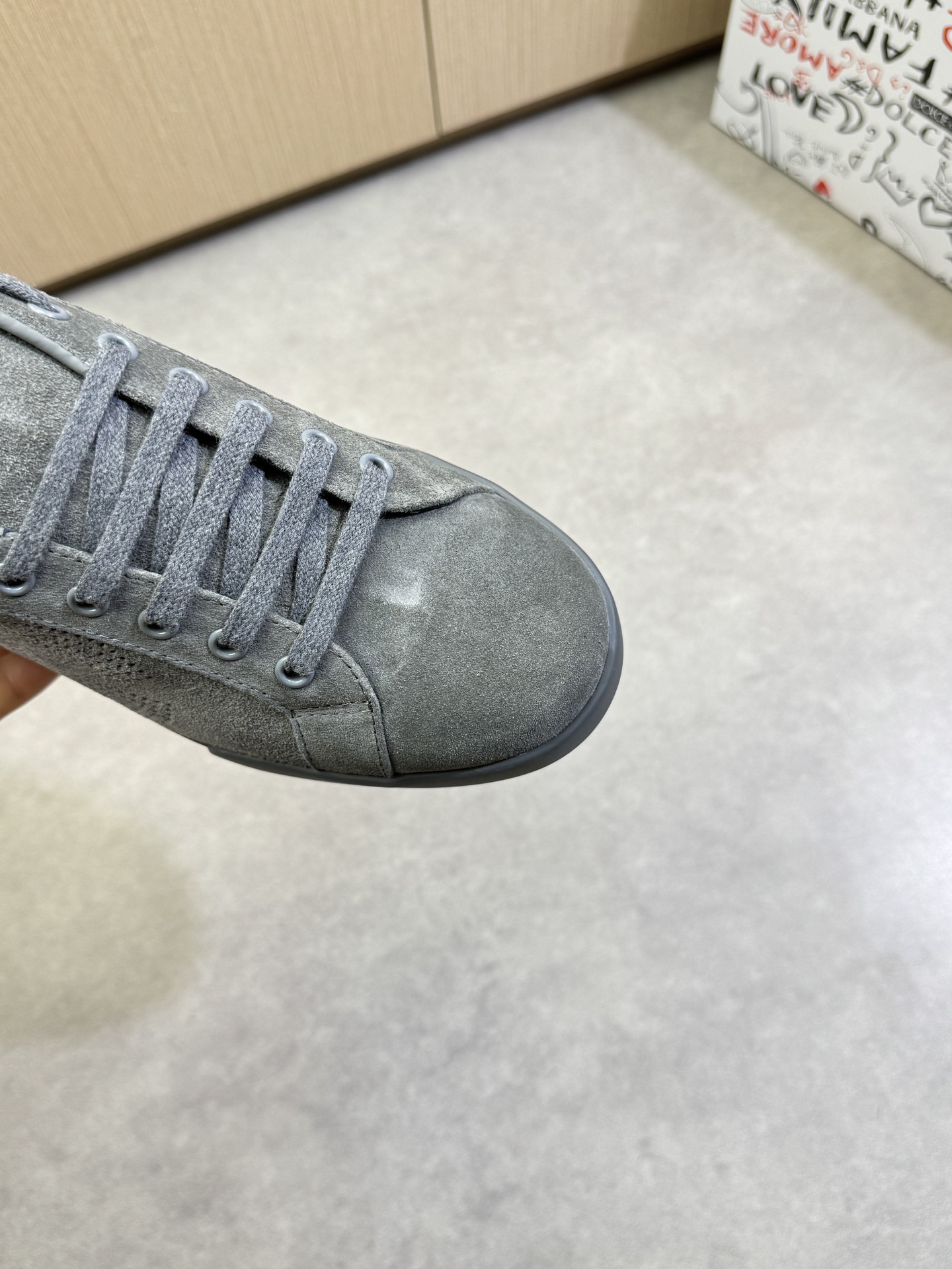 Dolce & Gabbana Gray Suede Leather Sneakers, Casual Shoes, Luxury Quality 6 i1744391895 4968 5