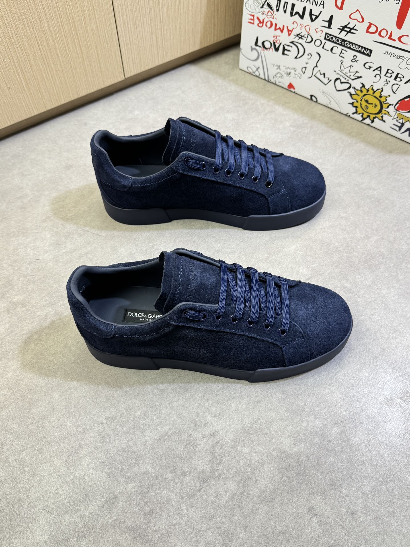 Dolce & Gabbana Suede Leather Sneakers - Luxury Casual Shoes for Men 1 i1744391908 2138 0