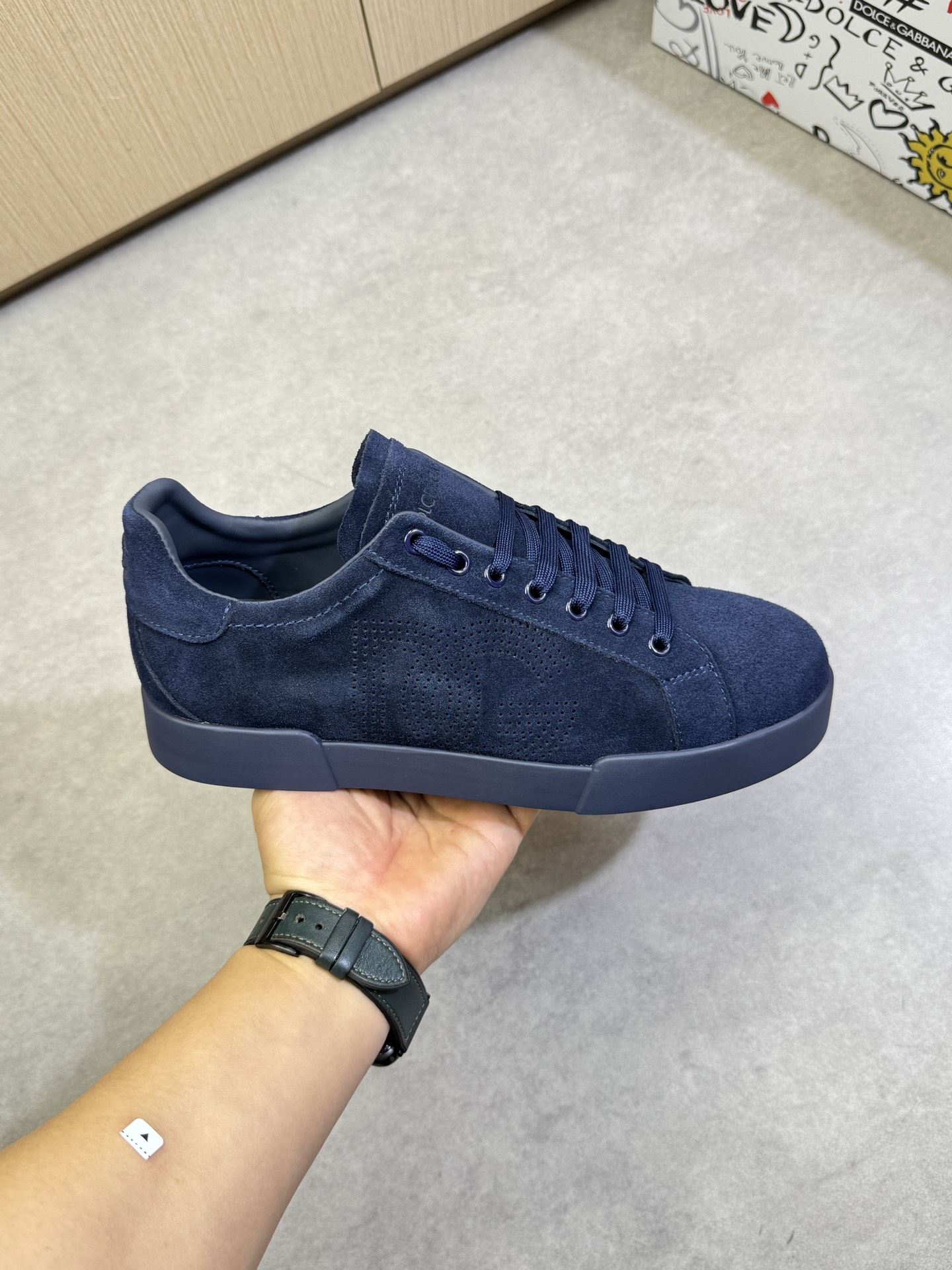 Dolce & Gabbana Suede Leather Sneakers - Luxury Casual Shoes for Men 4 i1744391908 451 3