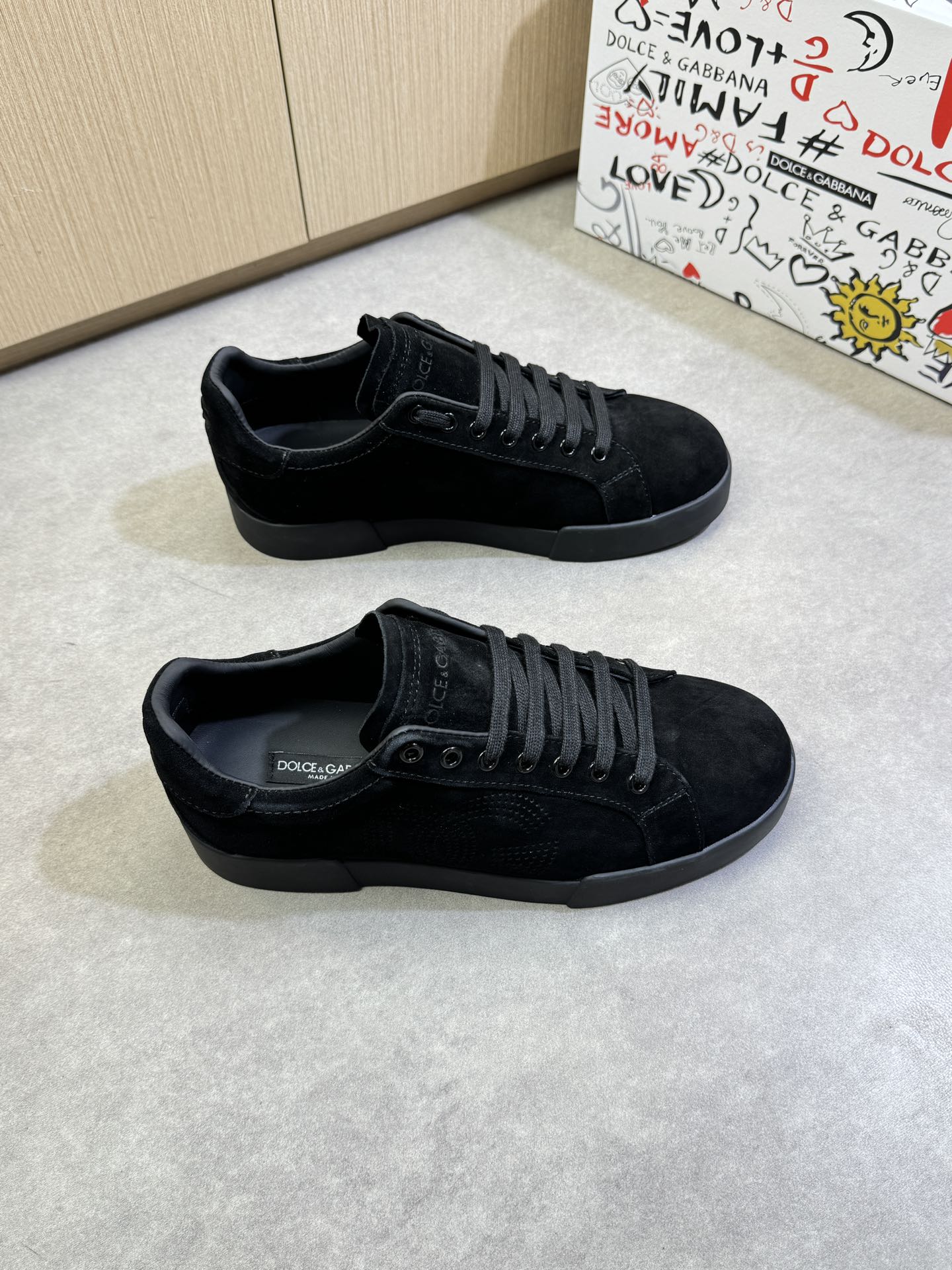 Dolce & Gabbana Black Suede Leather Sneakers, Casual & Comfortable 2 i1744391967 2313 0