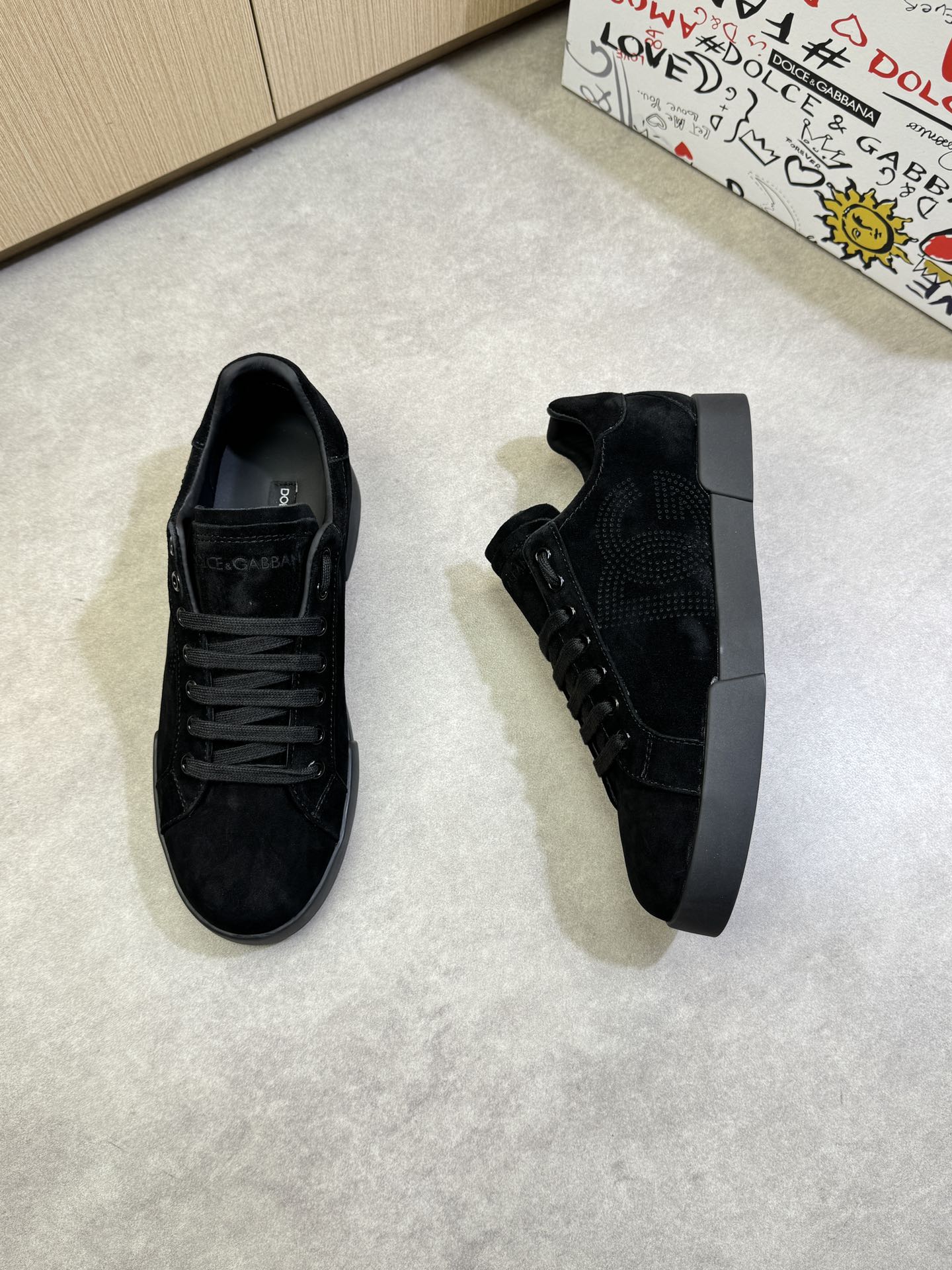 Dolce & Gabbana Black Suede Leather Sneakers, Casual & Comfortable 3 i1744391967 4172 1