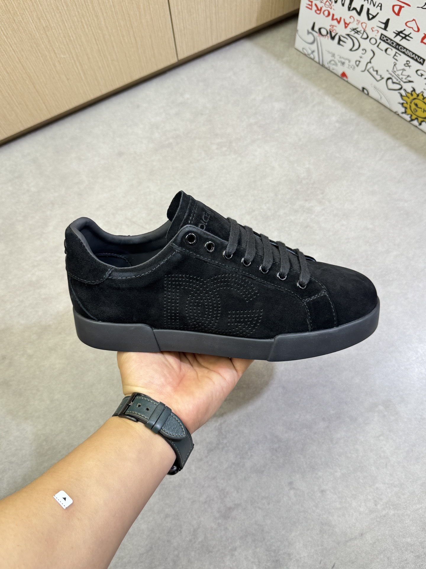 Dolce & Gabbana Black Suede Leather Sneakers, Casual & Comfortable 5 i1744391967 523 3