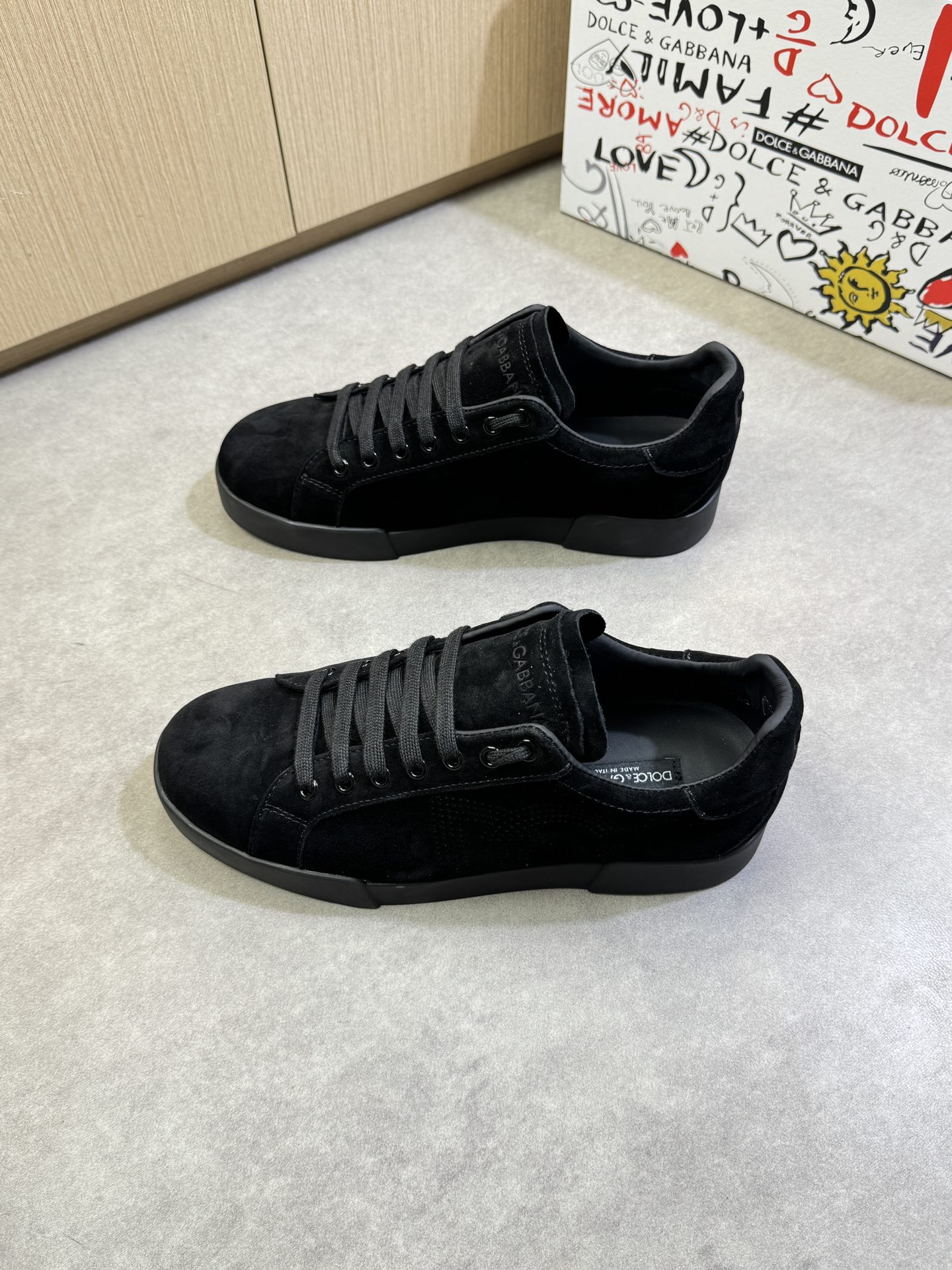 Dolce & Gabbana Black Suede Leather Sneakers, Casual & Comfortable 4 i1744391967 9374 2