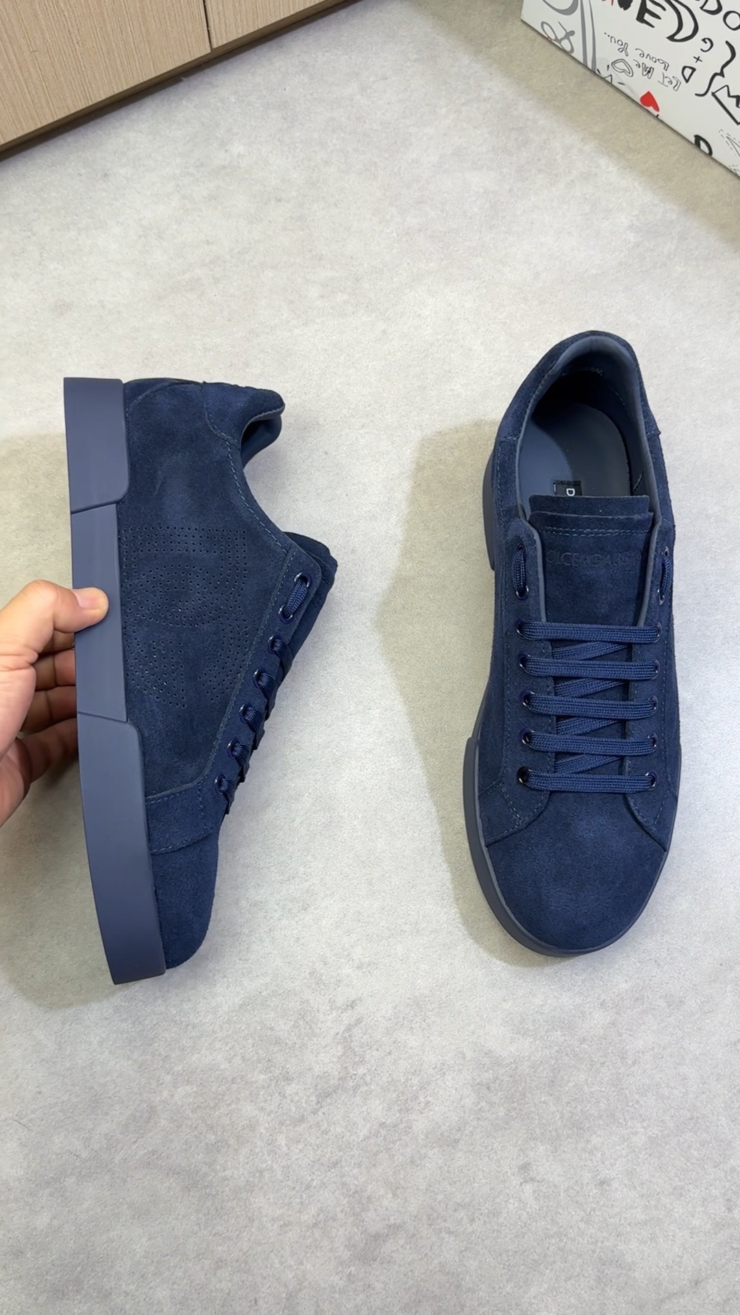 Dolce & Gabbana Suede Leather Sneakers - Premium Quality, Comfortable Fit